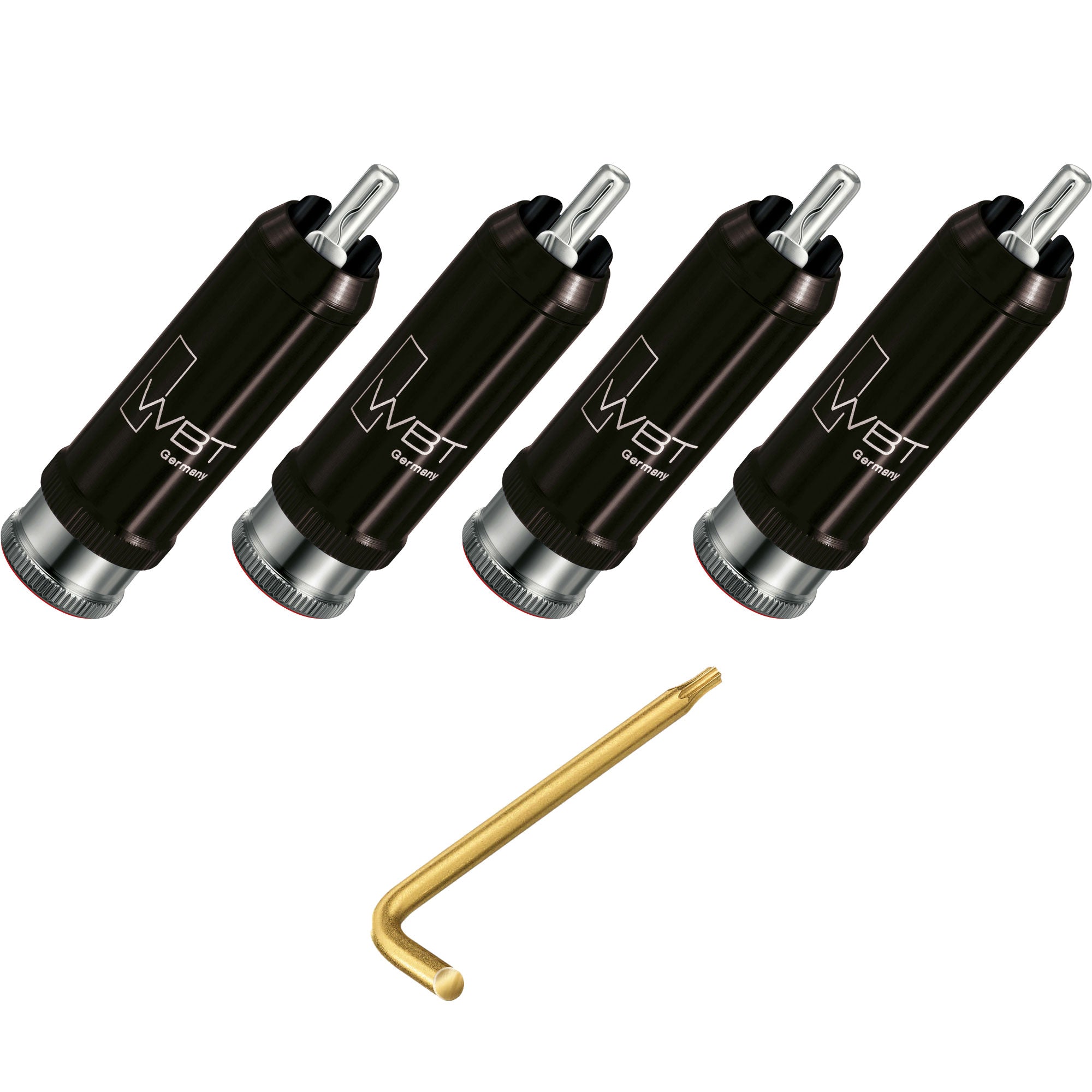 WBT 0110-Ag KIT NextGen Silver Signature Male RCA Connector (4-Pack with Torx Key)