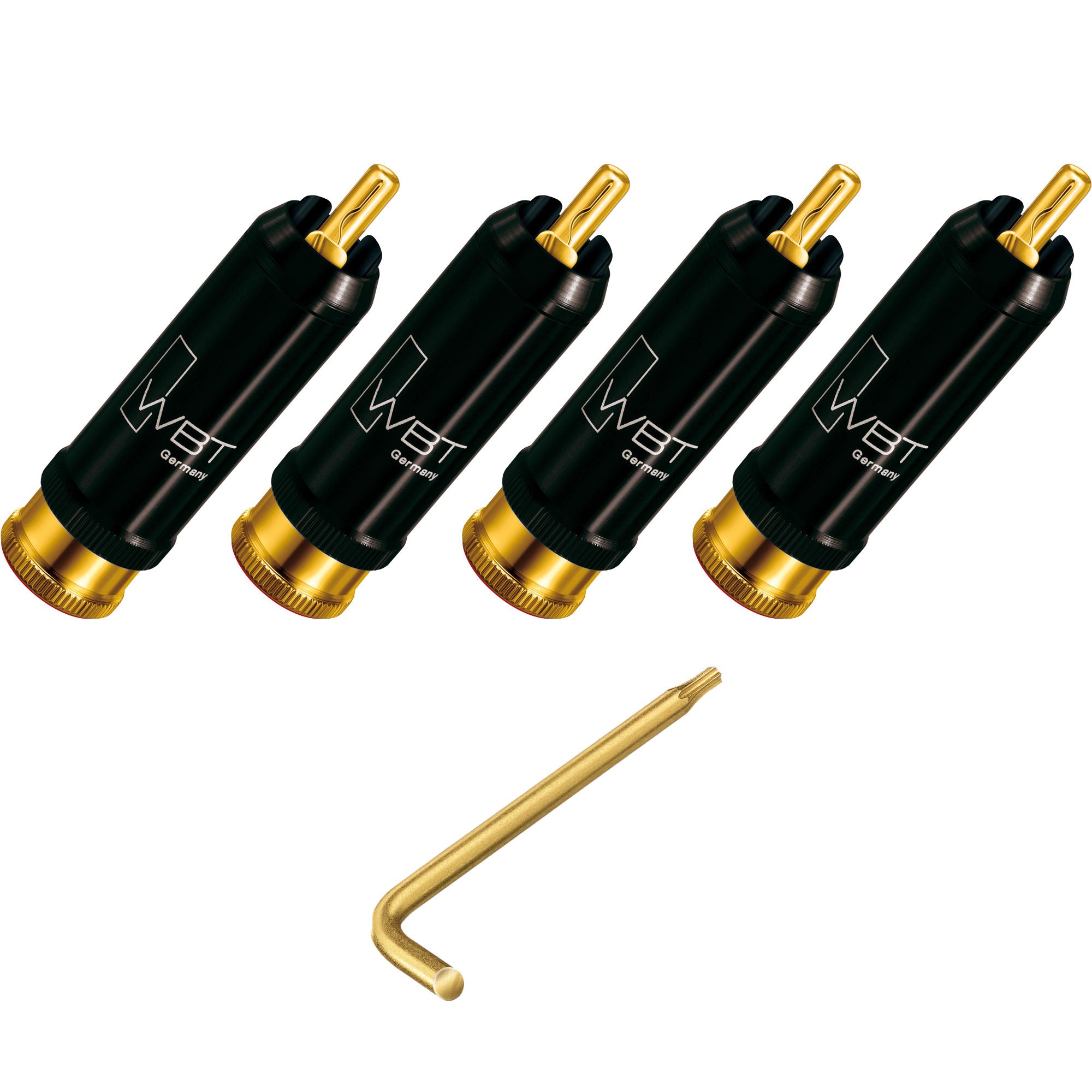 WBT 0110-Cu KIT NextGen Gold Topline Male RCA Connector (4-Pack with Torx Key)