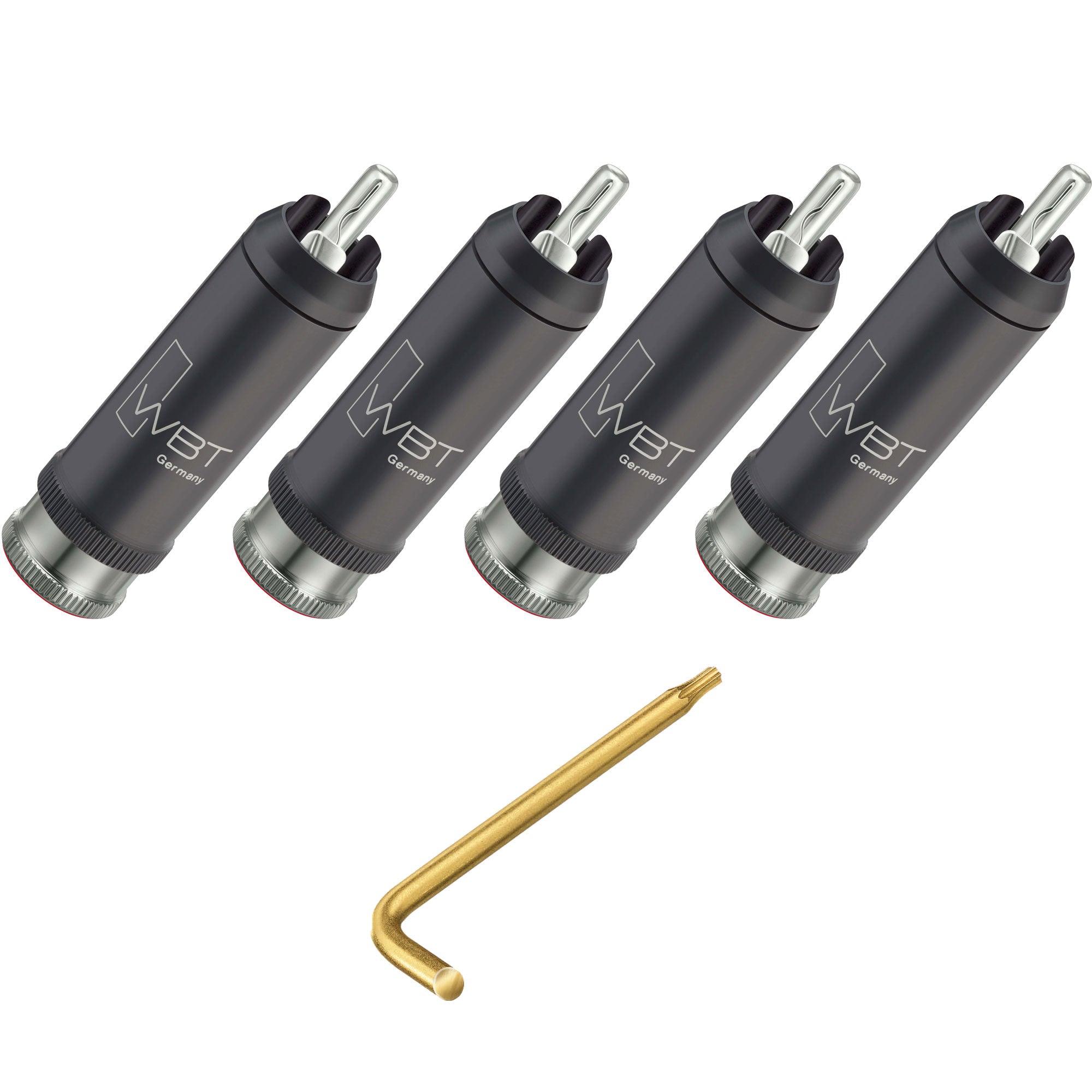 WBT 0114-Ag KIT NextGen Silver Signature Male RCA Connector (4-Pack with Torx Key)