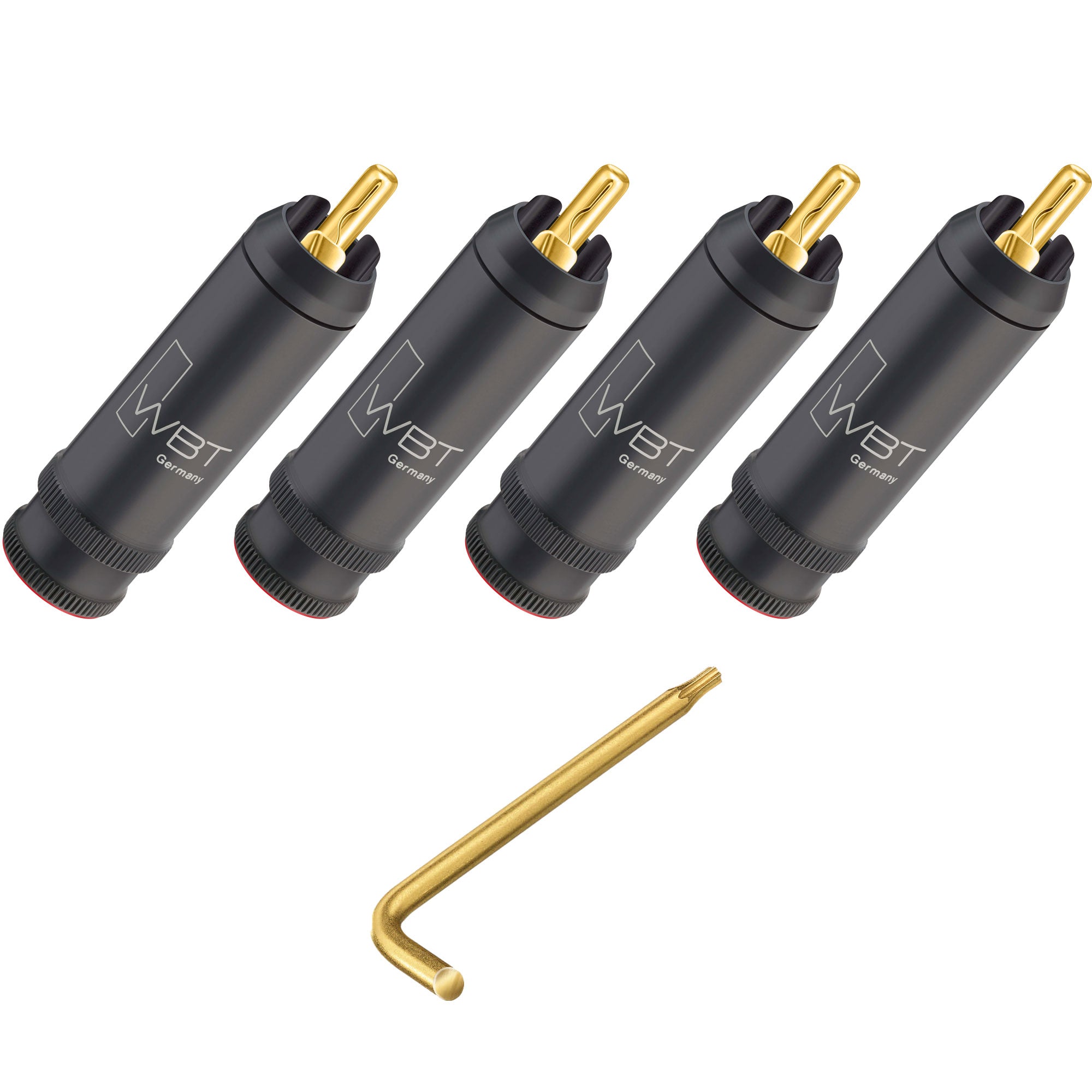 WBT 0114-Cu KIT NextGen Gold Topline Male RCA Connector (4-Pack with Torx Key)