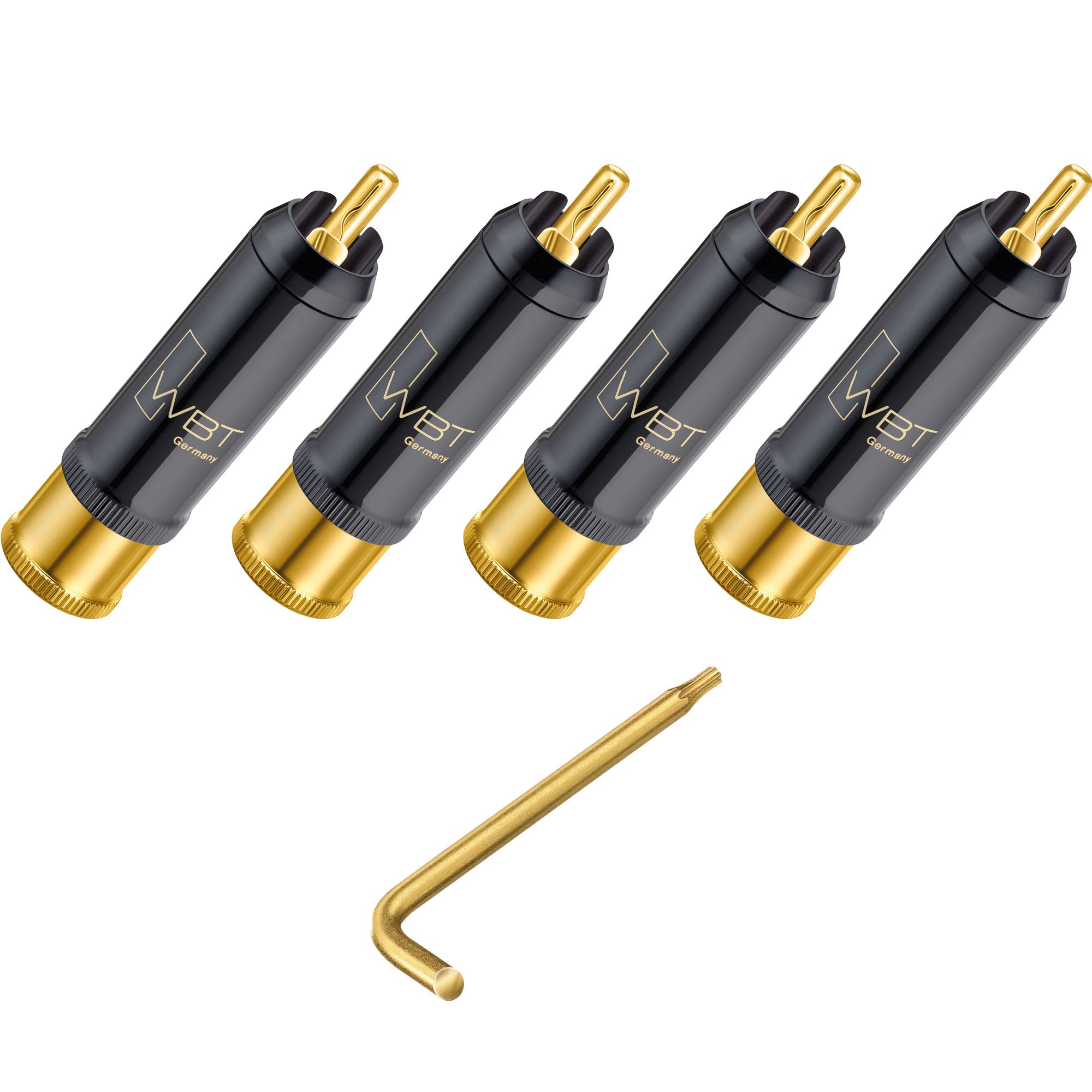 WBT 0152-Cu KIT NextGen Gold Topline Male RCA Connector (4-Pack with Torx Key)