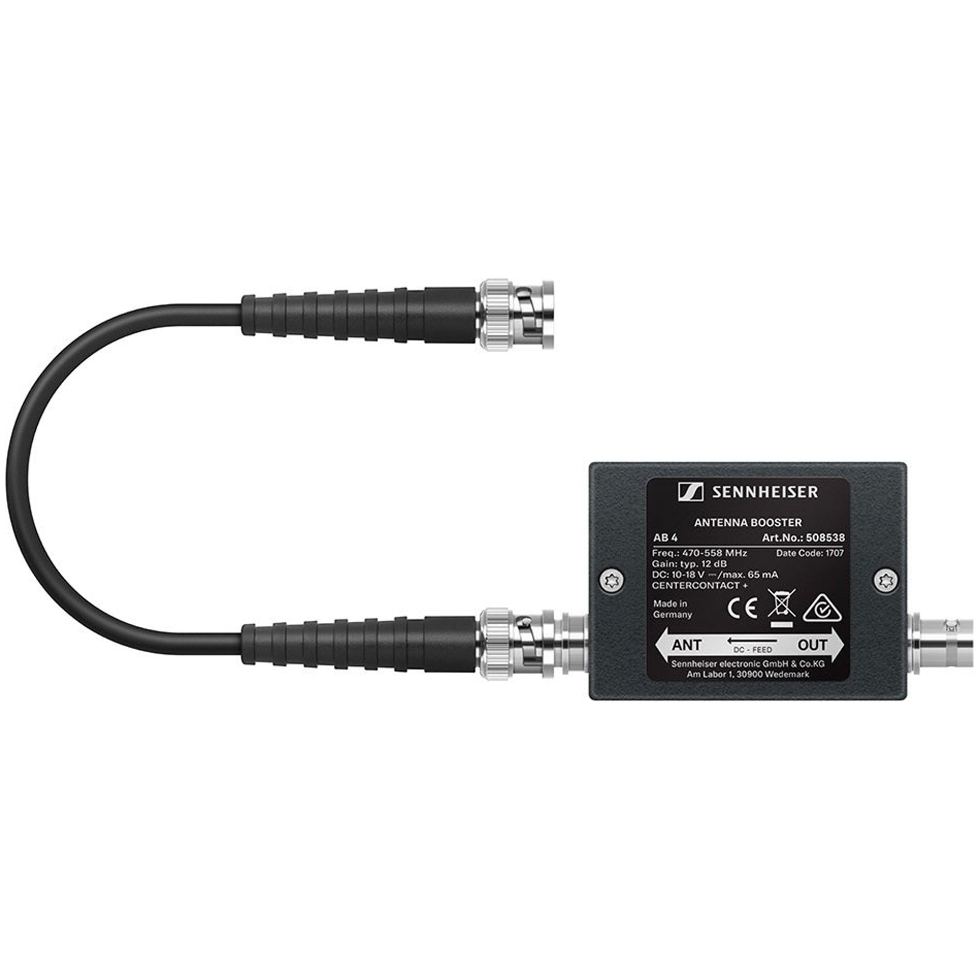 Sennheiser AB 4-AW+ Inline Antenna Booster (470-558 MHz)