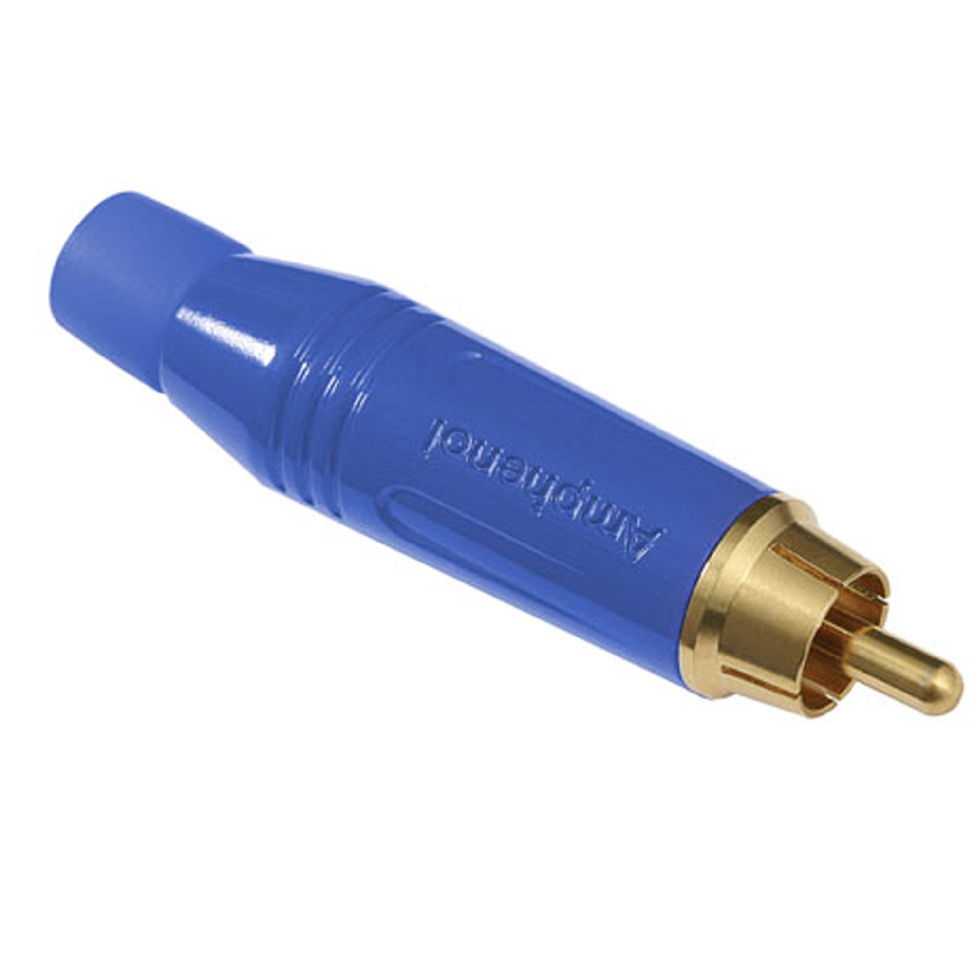 Amphenol ACPR-BLU Gold Plated Male RCA Phono Cable Mount Connector (Blue)