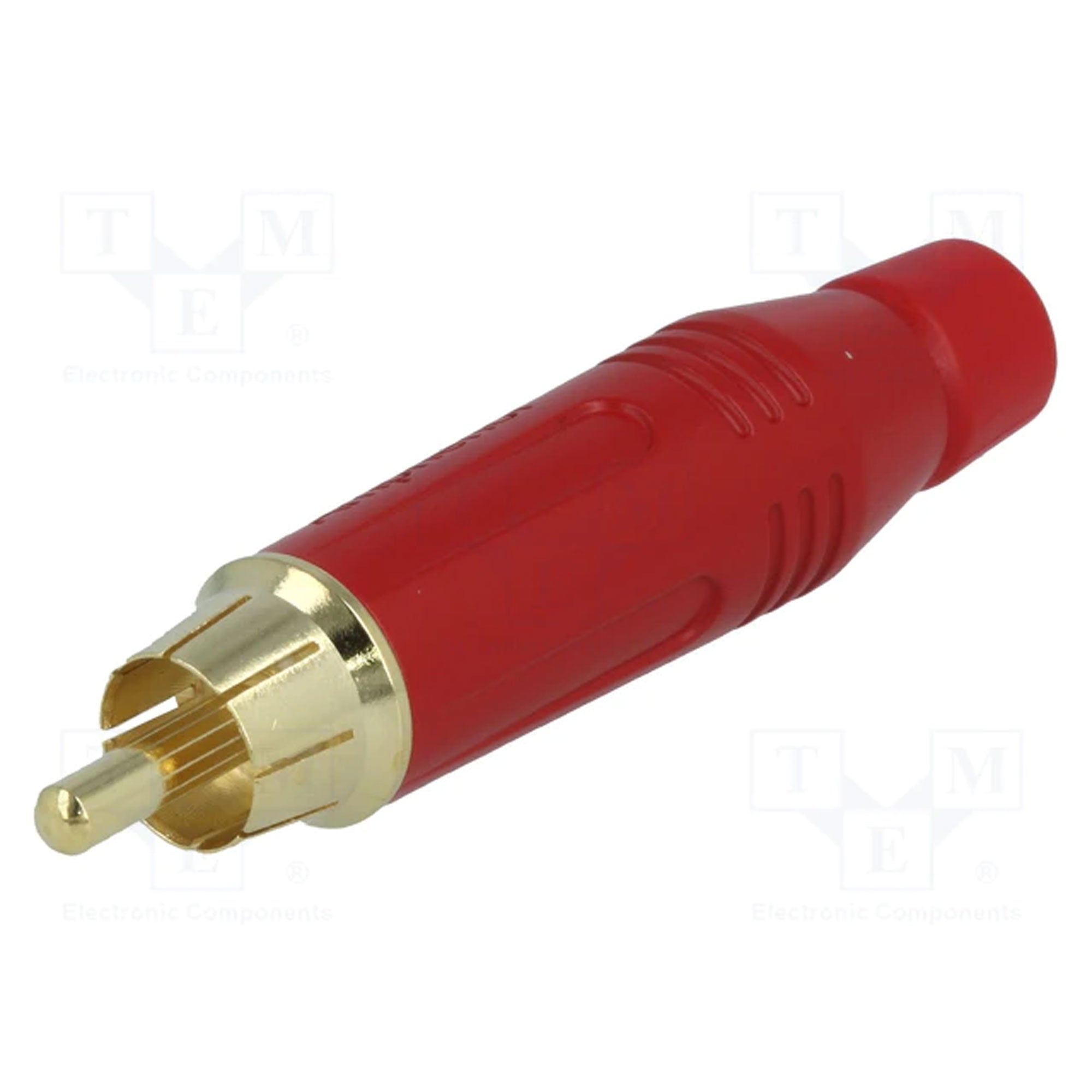 Amphenol ACPR-RED Gold Plated Male RCA Phono Cable Mount Connector (Red)