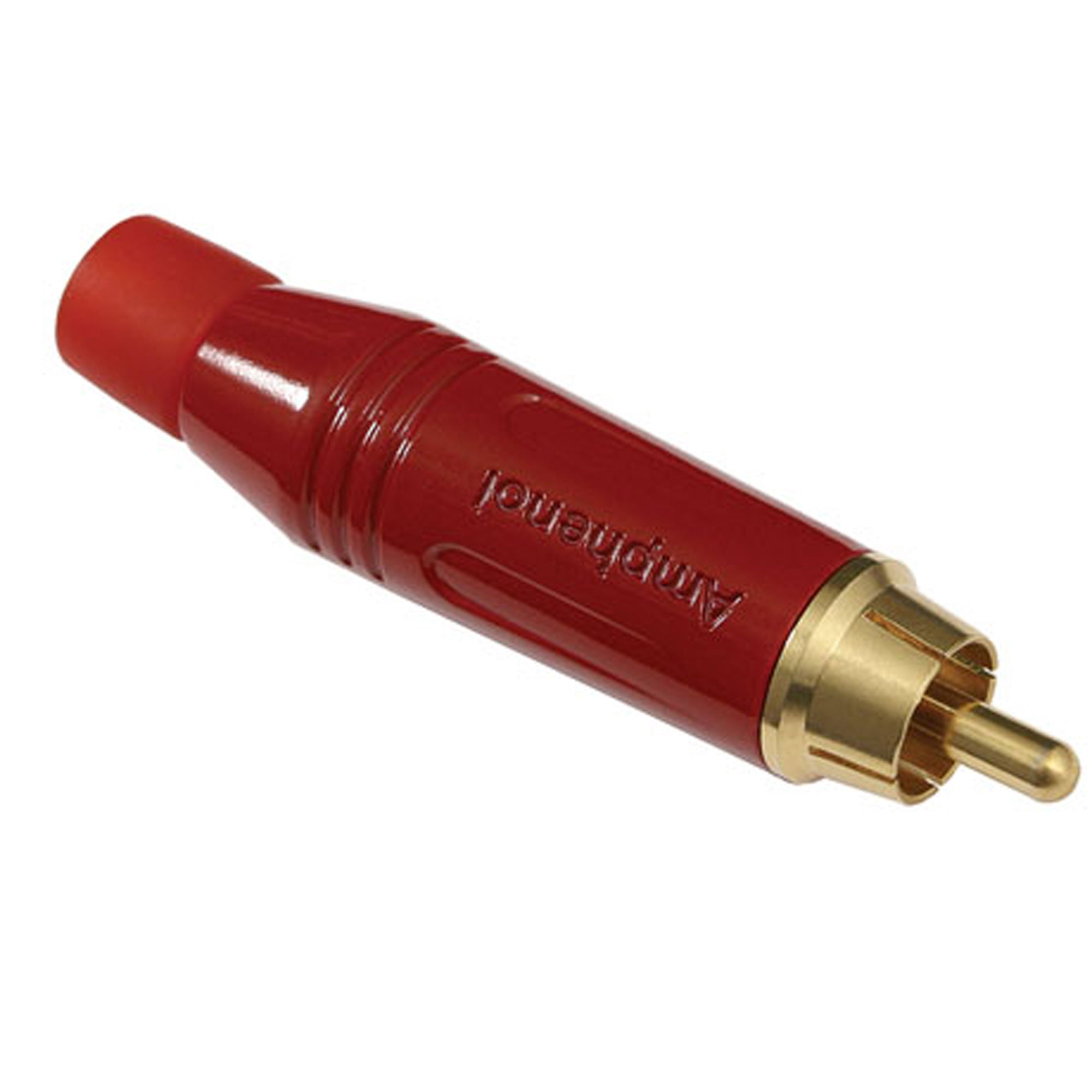 Amphenol ACPR-RED Gold Plated Male RCA Phono Cable Mount Connector (Red)