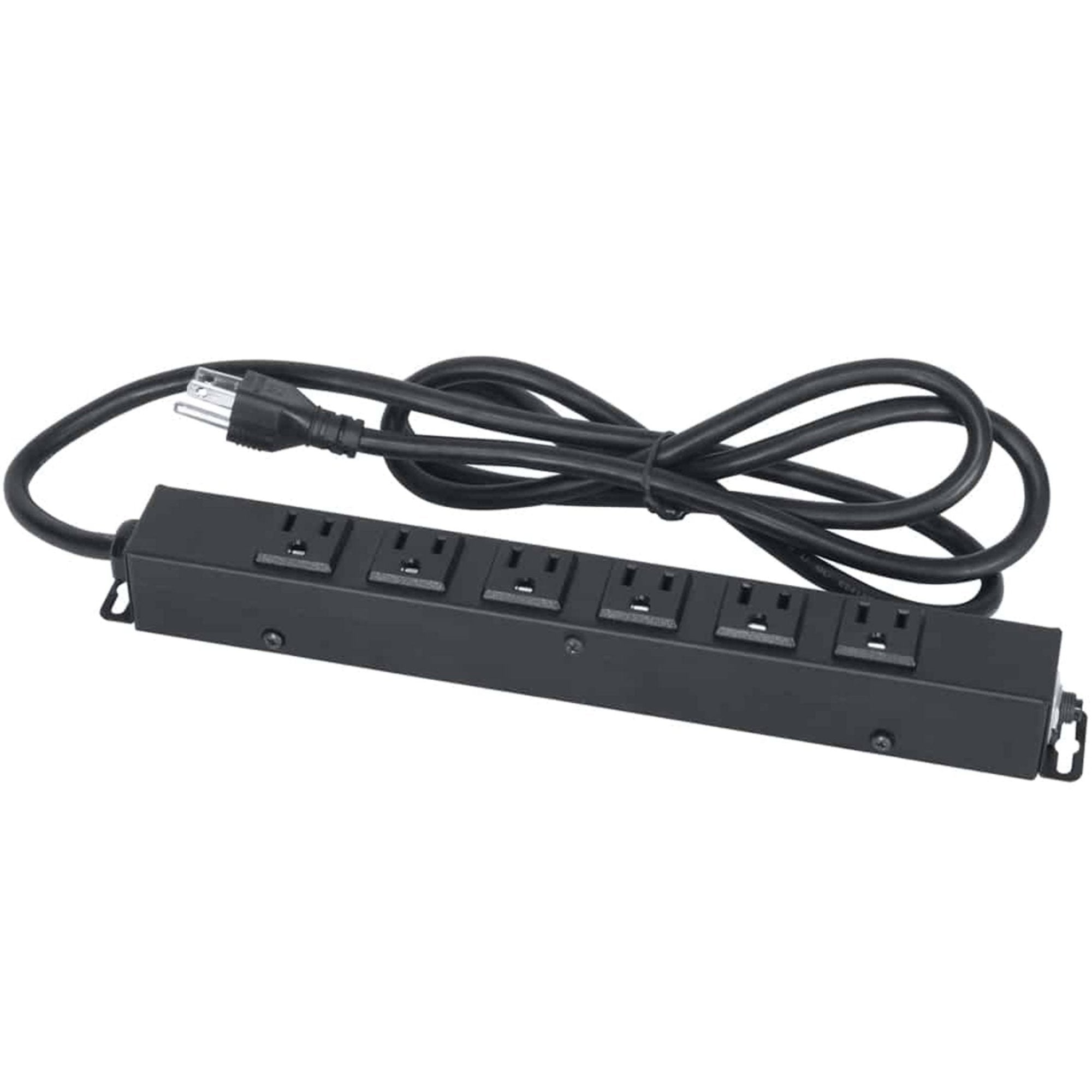 Lowell ACS-1506-WW 15A Power Strip with 6 Outlets and Quick-Install to US or USV Shelf