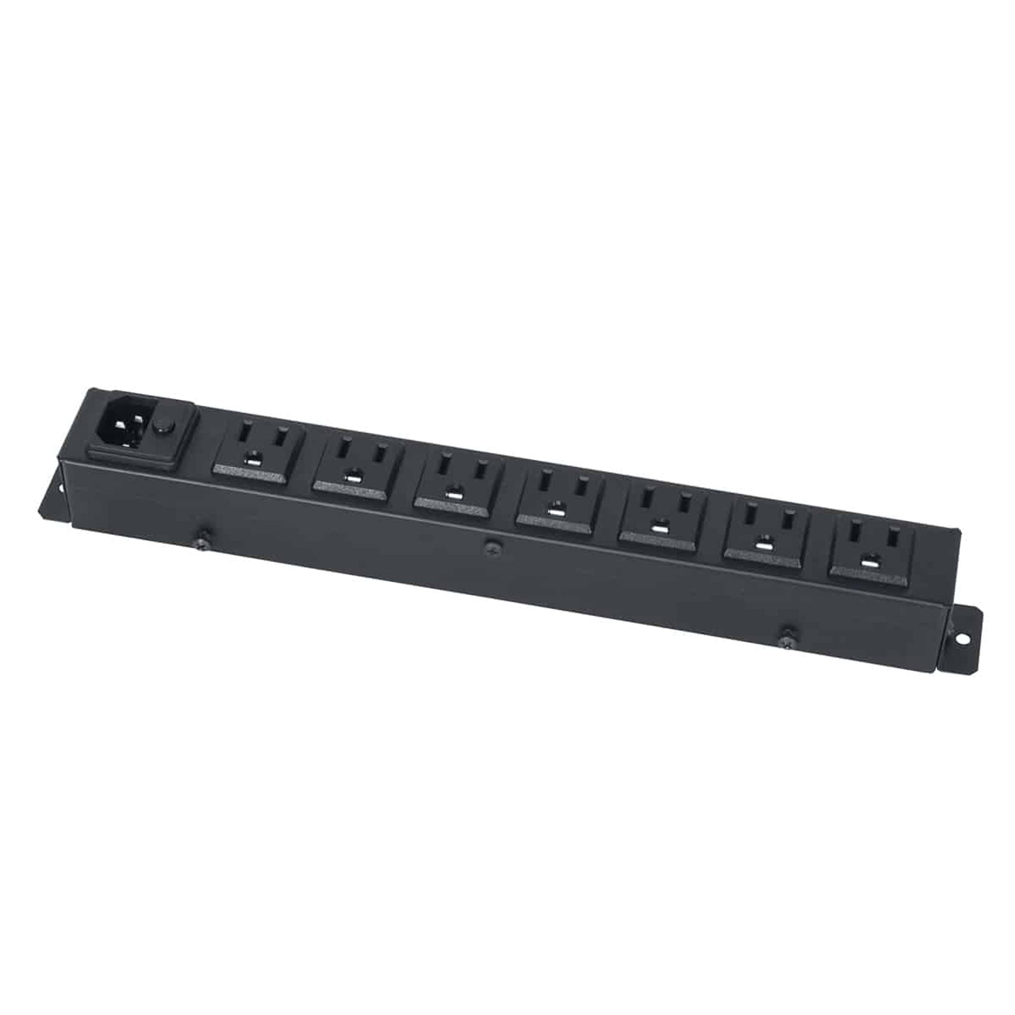 Lowell ACS-1507 15A Power Strip with 7 Outlets and Detachable 6' IEC Cord