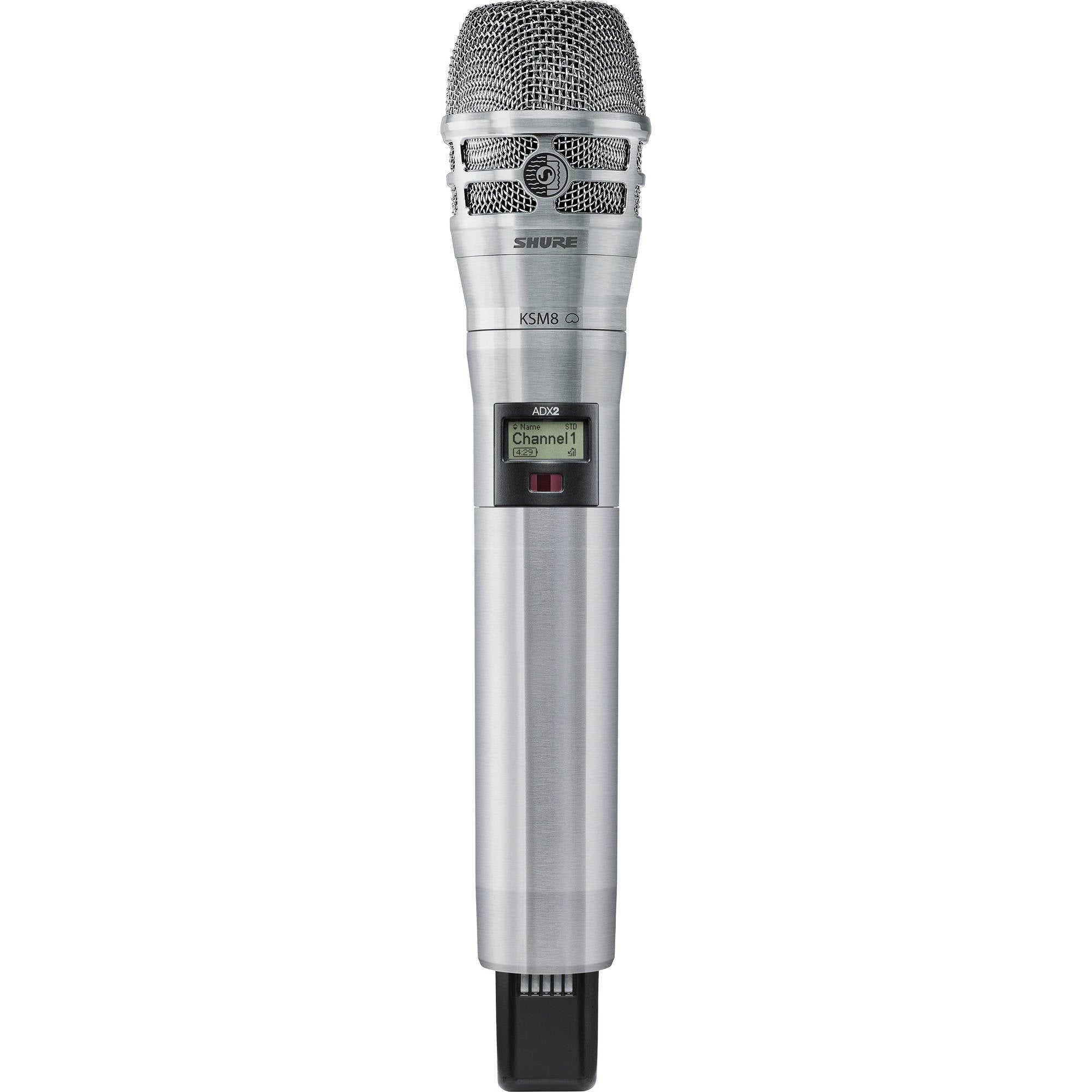 Shure ADX2/K8N Axient Digital Handheld Wireless Transmitter (G57: 470-616 MHz, Nickel)