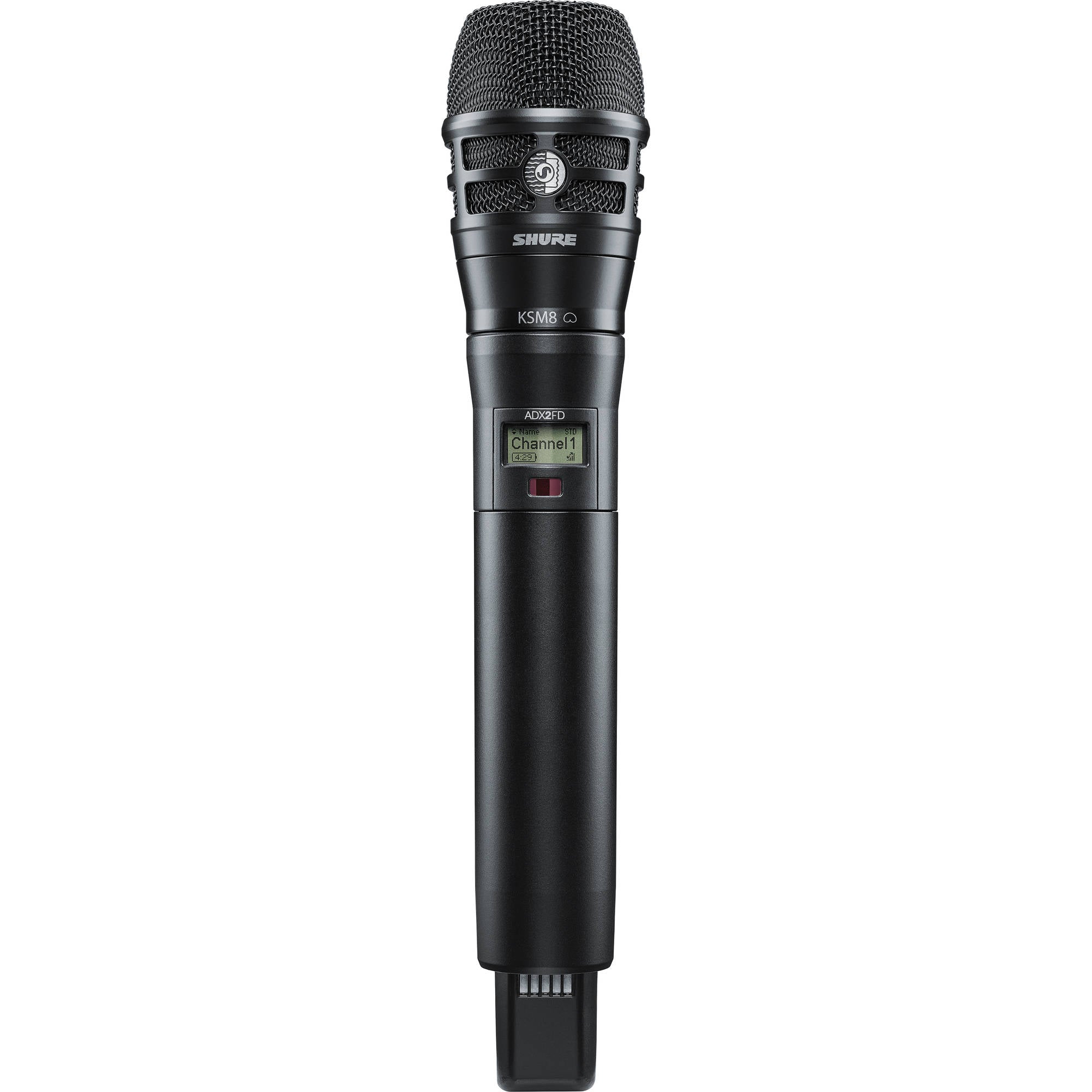 Shure ADX2FD/K8B Axient Digital Handheld Wireless Transmitter (G57: 470-616 MHz, Black)