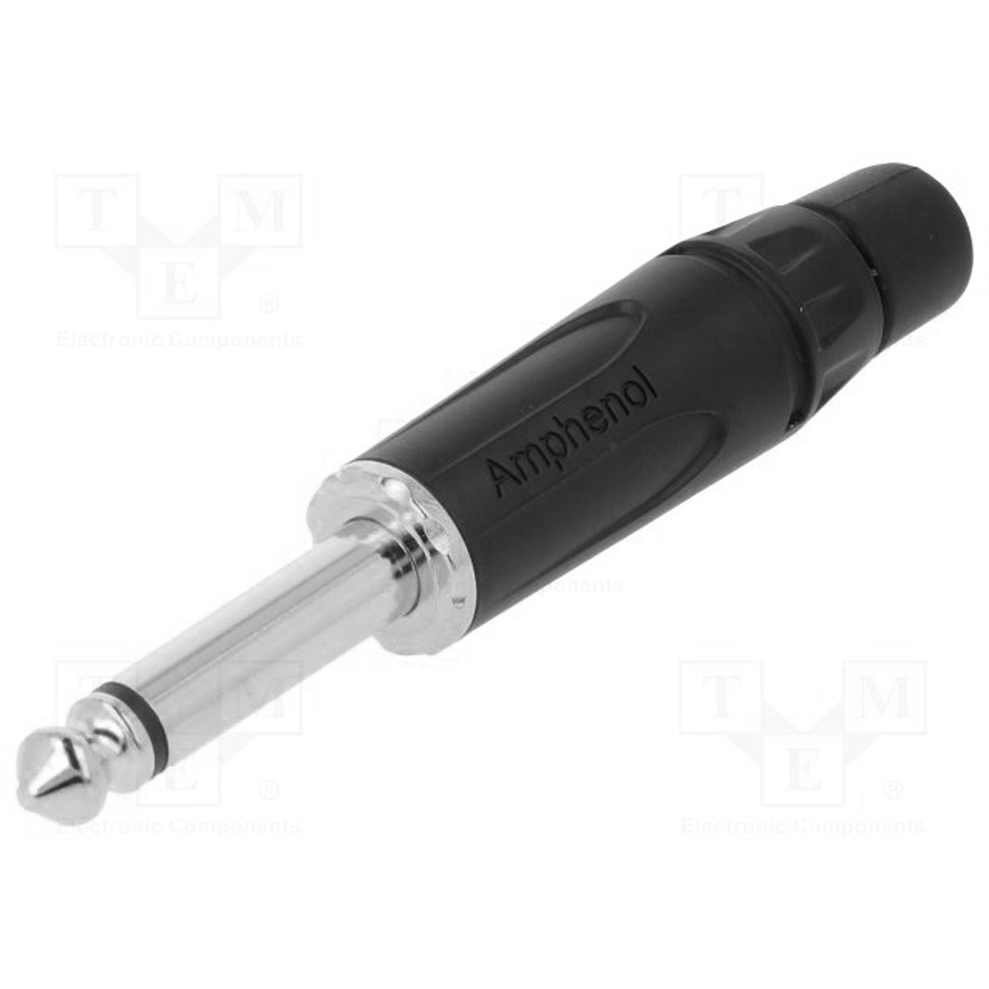 Amphenol ACPM-KB Professional 1/4" TS Mono Phone Plug (Black/Silver)