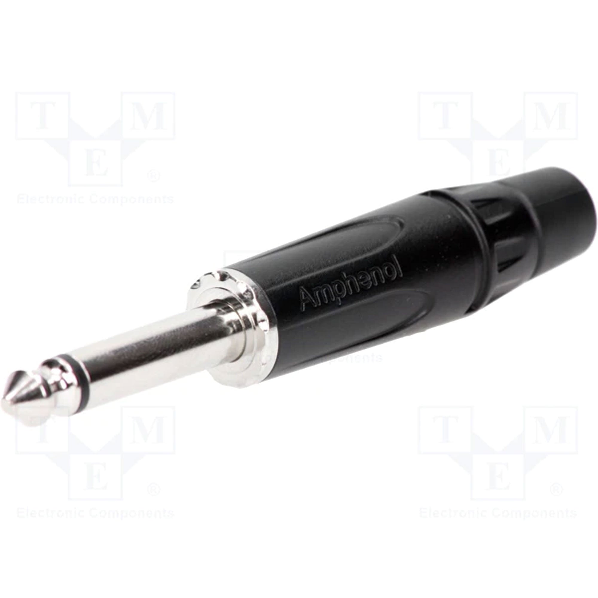 Amphenol ACPM-KB Professional 1/4" TS Mono Phone Plug (Black/Silver)