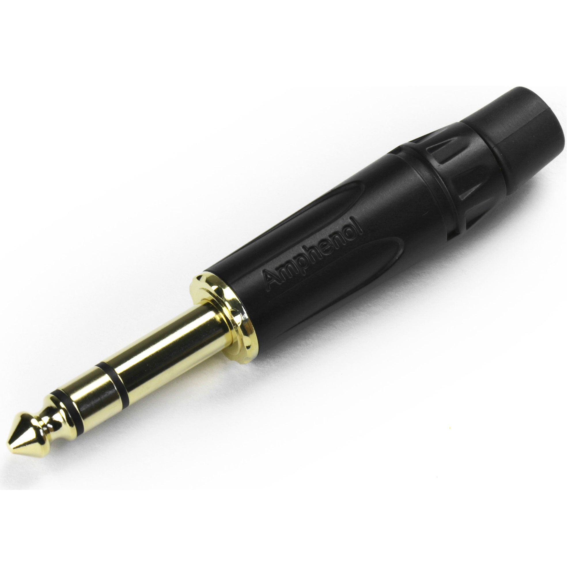 Amphenol ACPS-KB-AU Professional 1/4" TRS Stereo Phone Plug (Black/Gold)