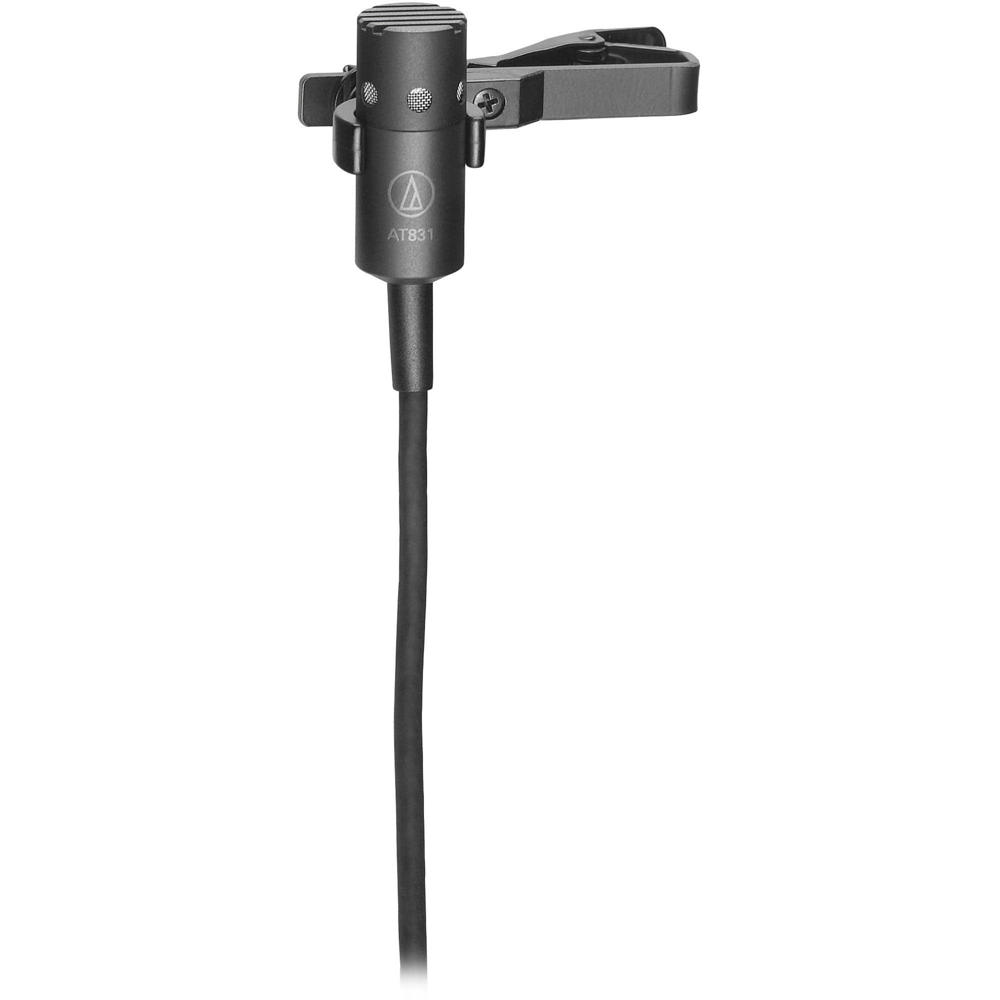 Audio-Technica AT831cH Cardioid Condenser Lavalier Microphone (Black, 4-Pin cH Connector)