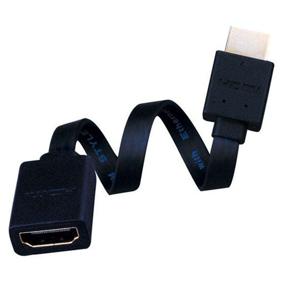 Vanco 233216X Super Flex Flat HDMI High Speed Male to Female Cable (6")