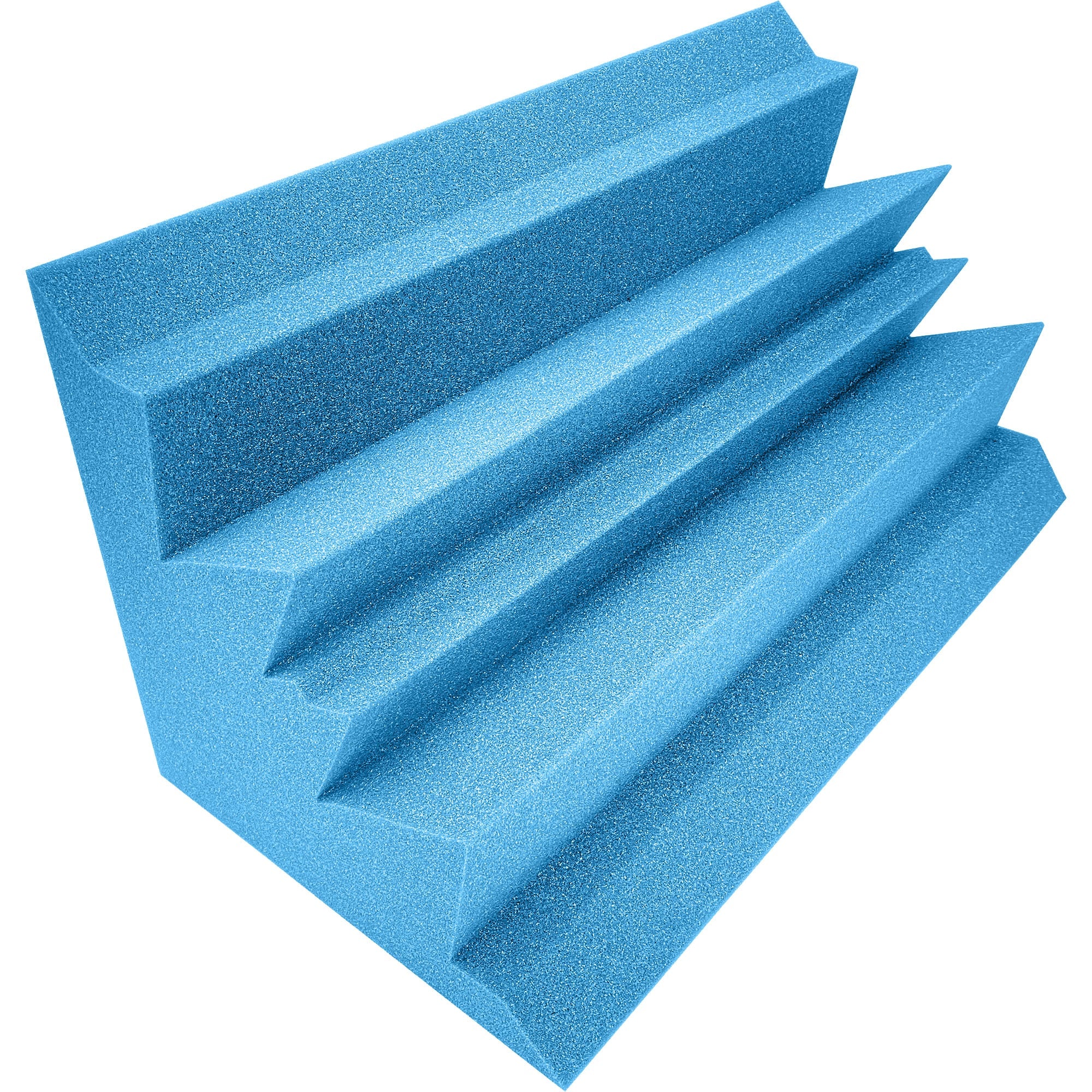 Performance Audio 12" x 12" x 24" Corner Acoustic Foam Bass Trap (Blue, 4 Pack)