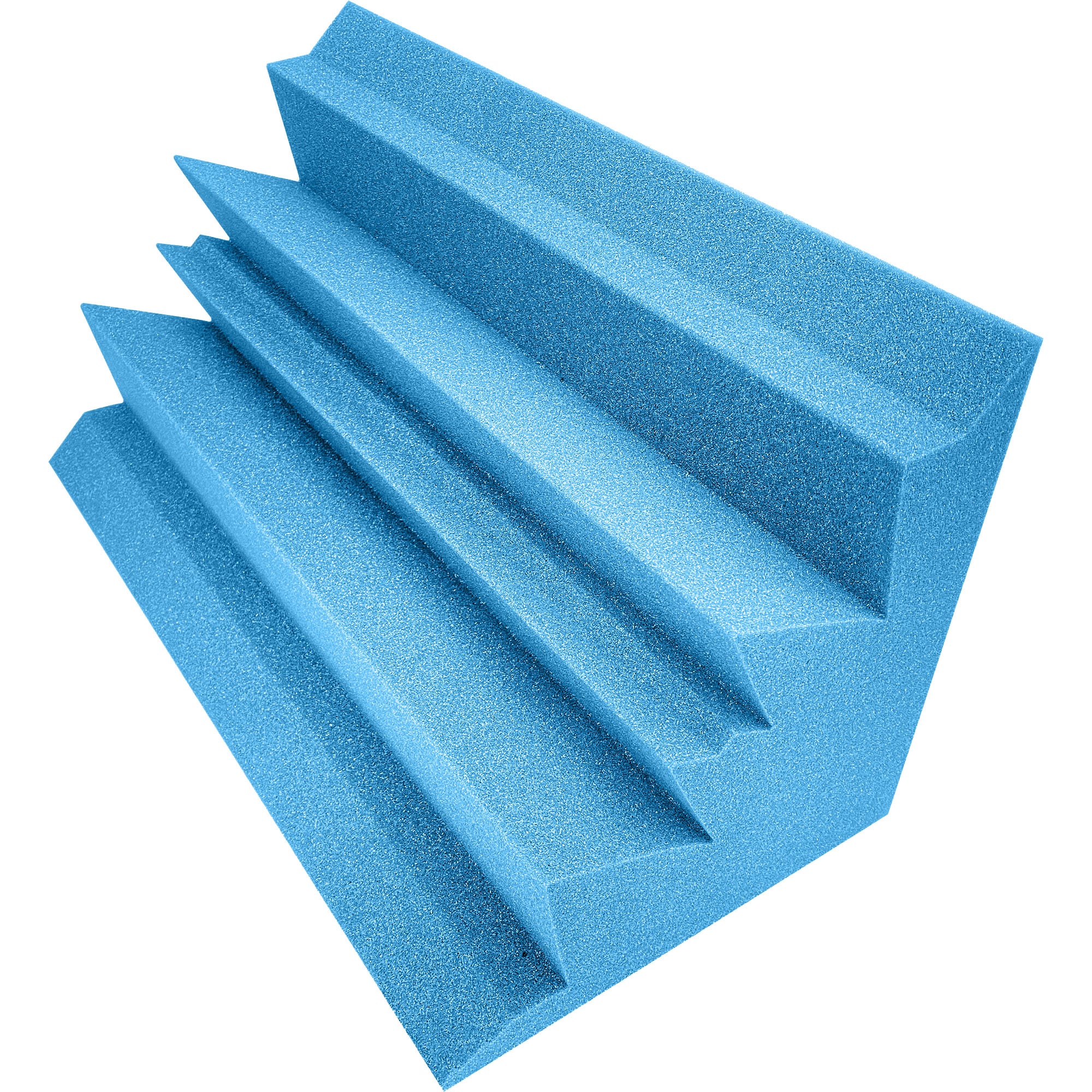 Performance Audio 12" x 12" x 24" Corner Acoustic Foam Bass Trap (Blue, 4 Pack)