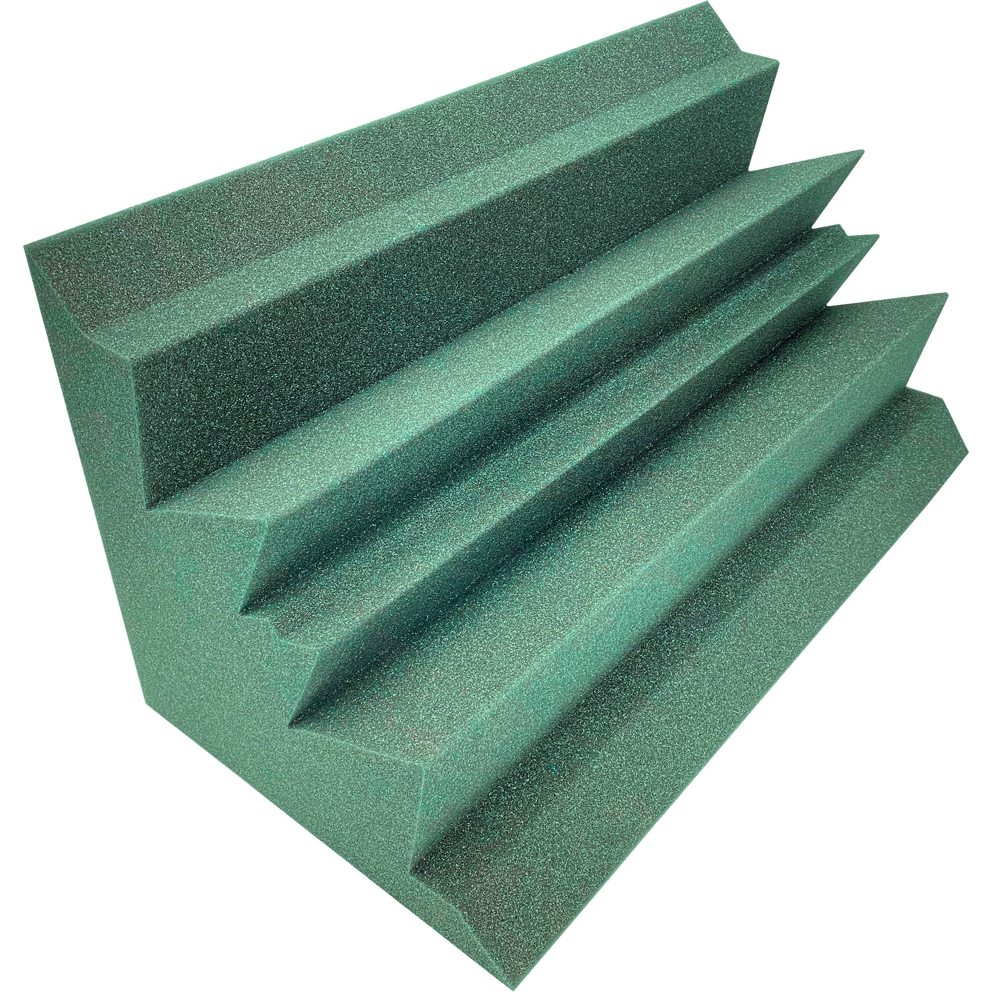 Performance Audio 12" x 12" x 24" Corner Acoustic Foam Bass Trap (Forest Green, 4 Pack)