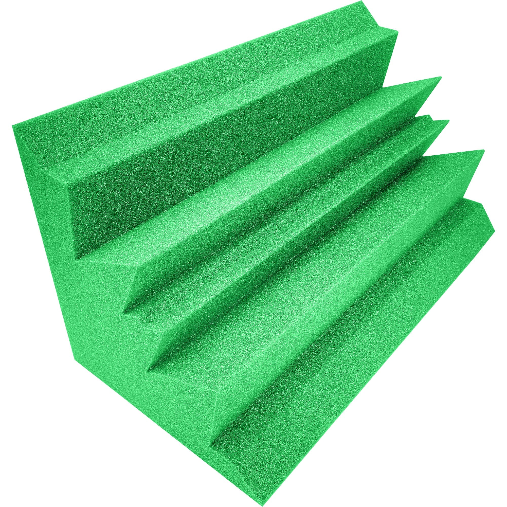 Performance Audio 12" x 12" x 24" Corner Acoustic Foam Bass Trap (Kelly Green, 4 Pack)