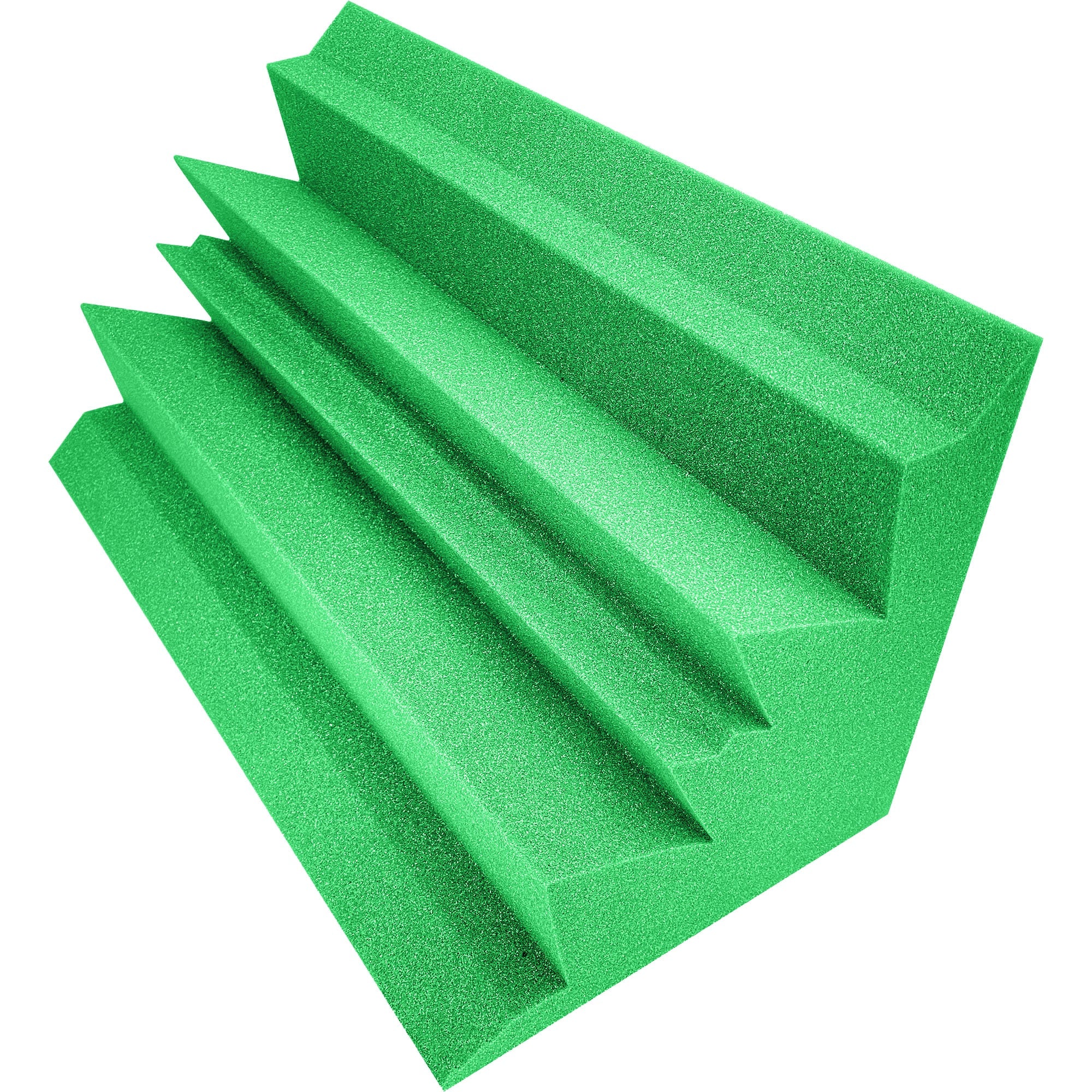 Performance Audio 12" x 12" x 24" Corner Acoustic Foam Bass Trap (Kelly Green, 4 Pack)