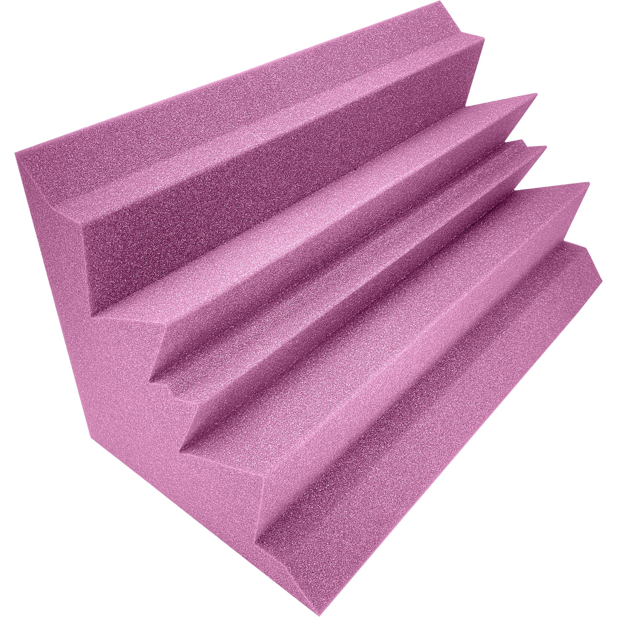 Performance Audio 12" x 12" x 24" Corner Acoustic Foam Bass Trap (Plum, 8 Pack)