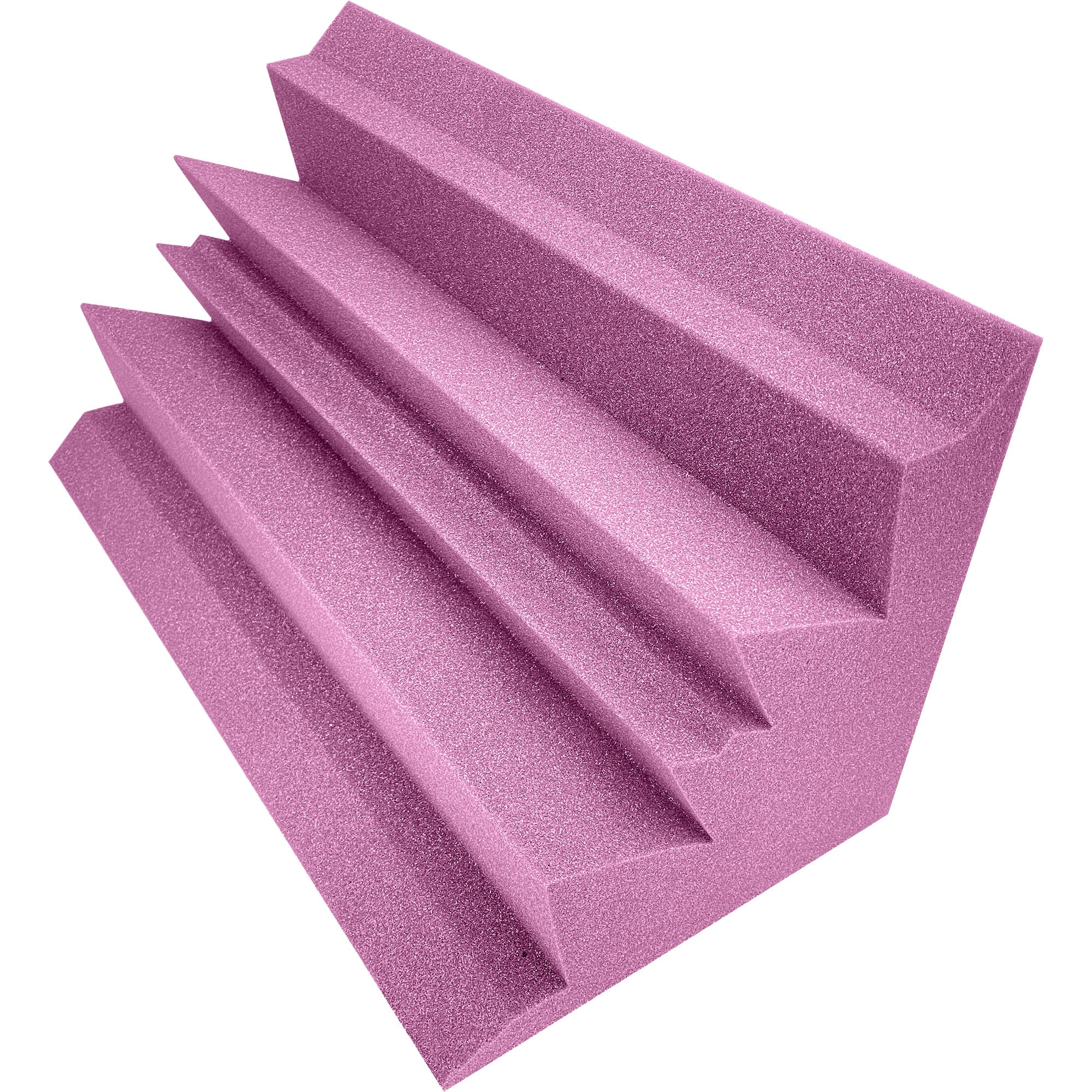 Performance Audio 12" x 12" x 24" Corner Acoustic Foam Bass Trap (Plum, 8 Pack)