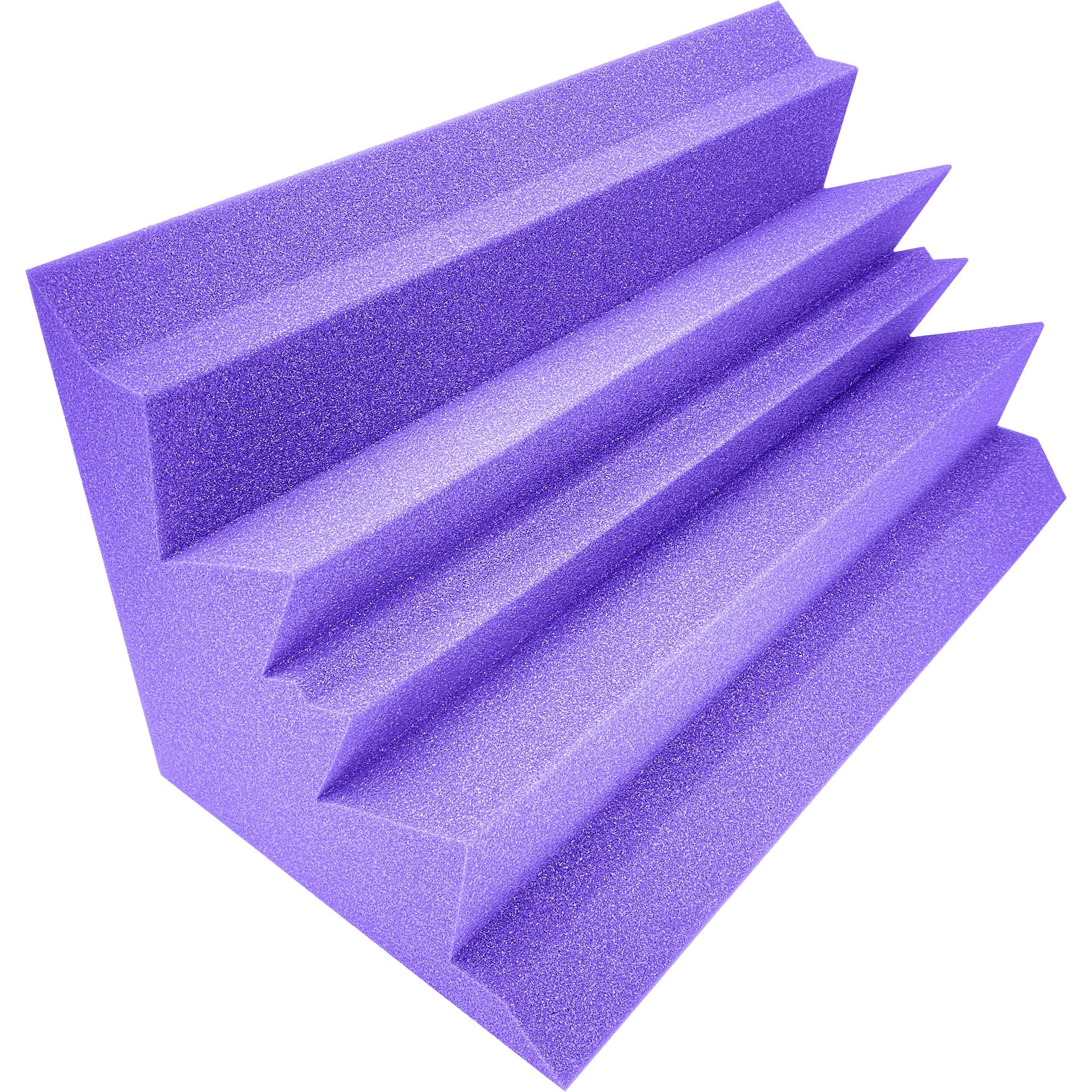 Performance Audio 12" x 12" x 24" Corner Acoustic Foam Bass Trap (Purple, 4 Pack)