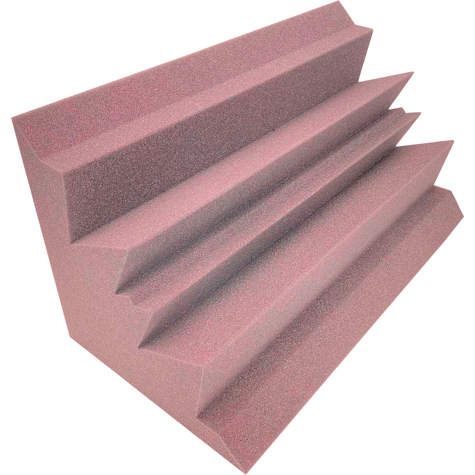 Performance Audio 12" x 12" x 24" Corner Acoustic Foam Bass Trap (Rosy Beige, 4 Pack)