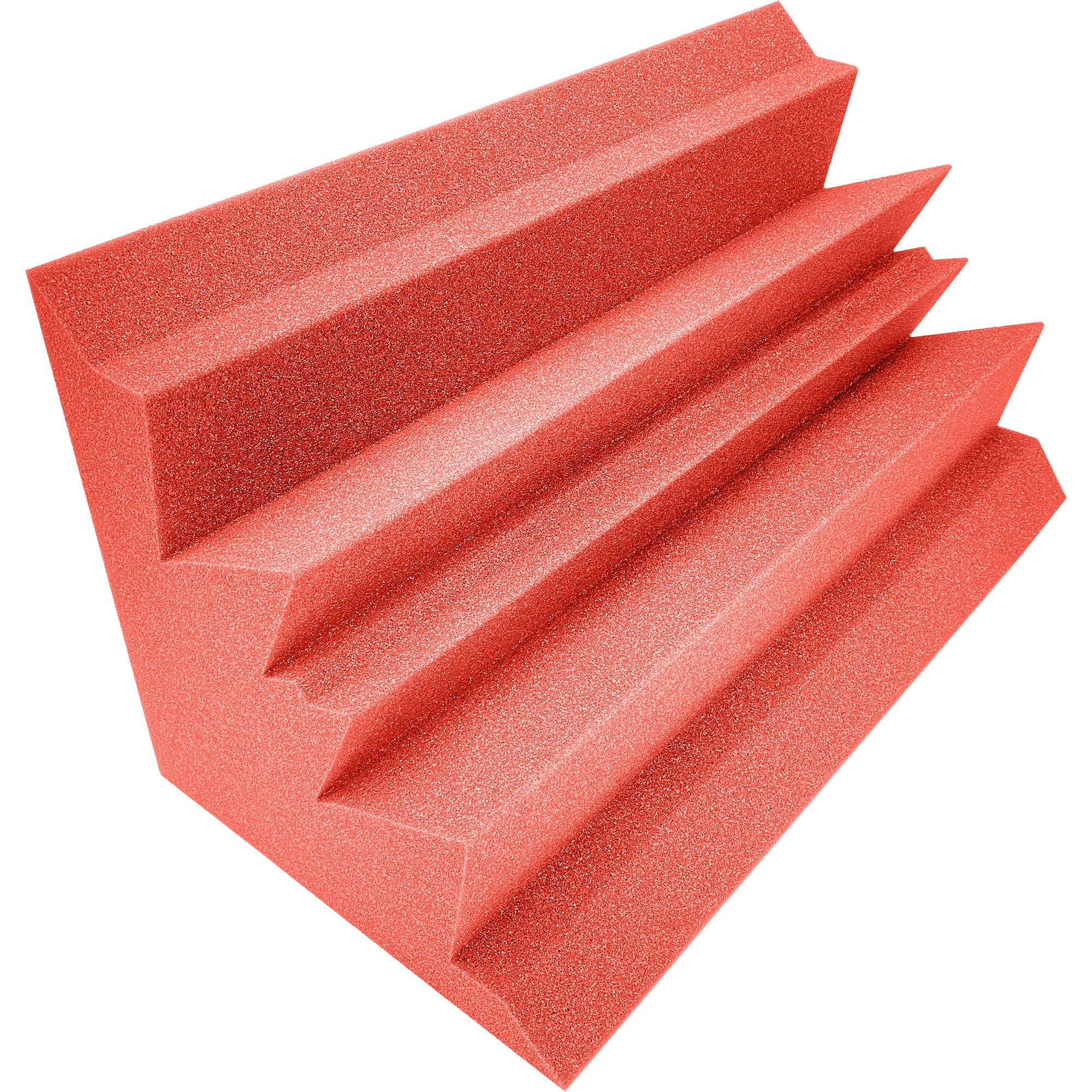 Performance Audio 12" x 12" x 24" Corner Acoustic Foam Bass Trap (Red, 8 Pack)