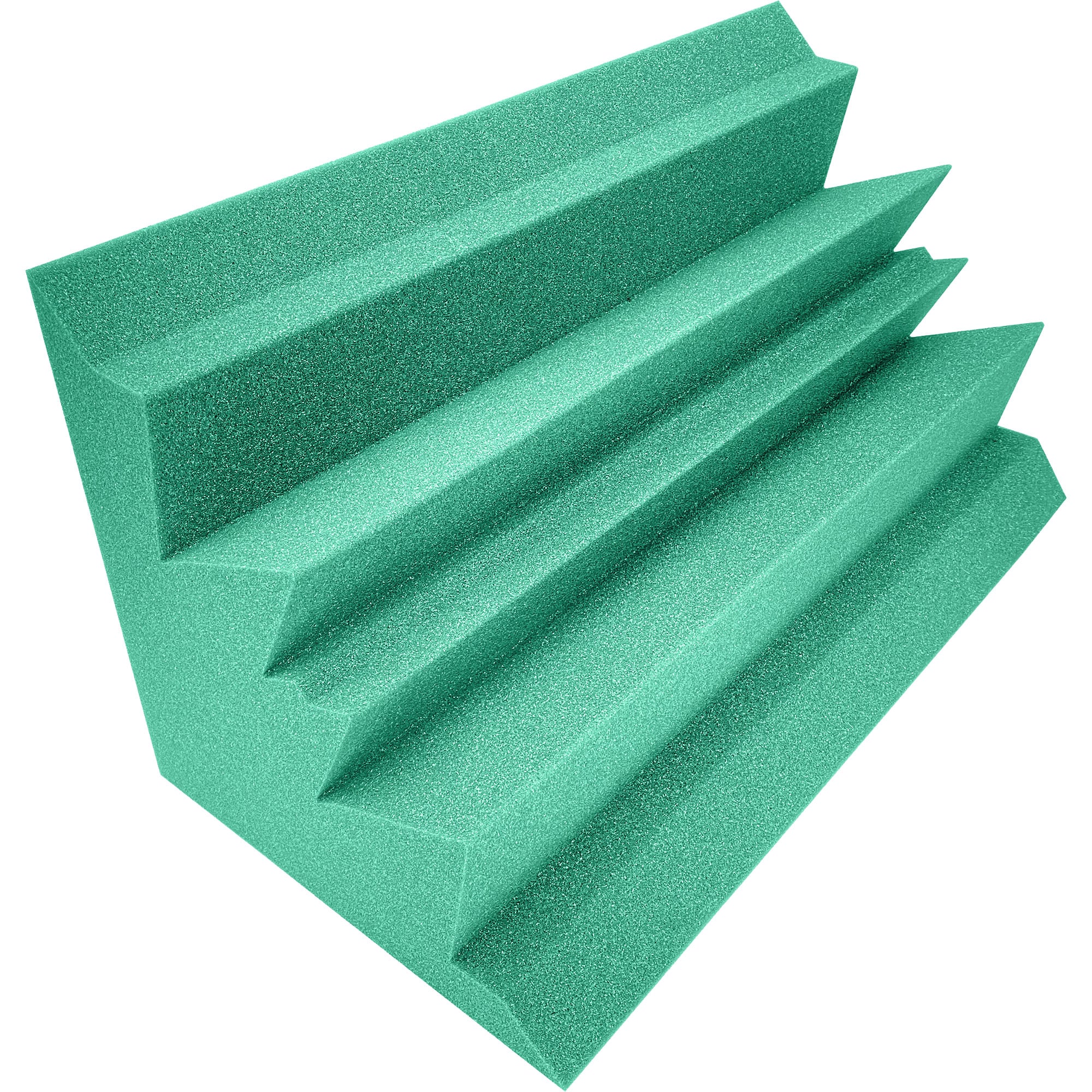 Performance Audio 12" x 12" x 24" Corner Acoustic Foam Bass Trap (Teal, 4 Pack)