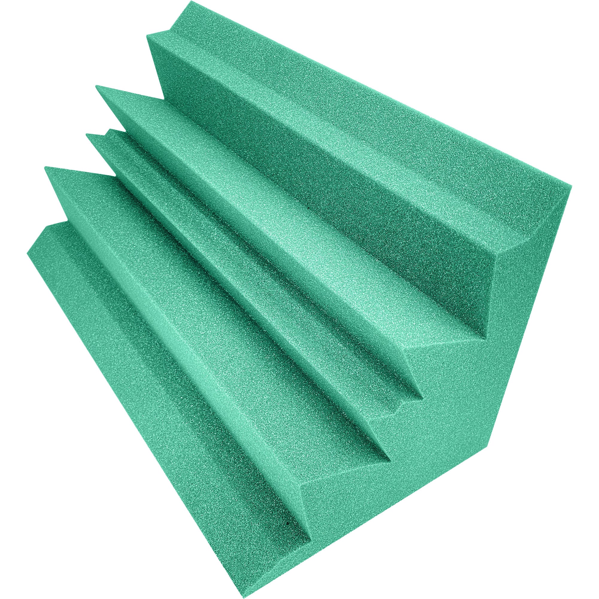 Performance Audio 12" x 12" x 24" Corner Acoustic Foam Bass Trap (Teal, 4 Pack)