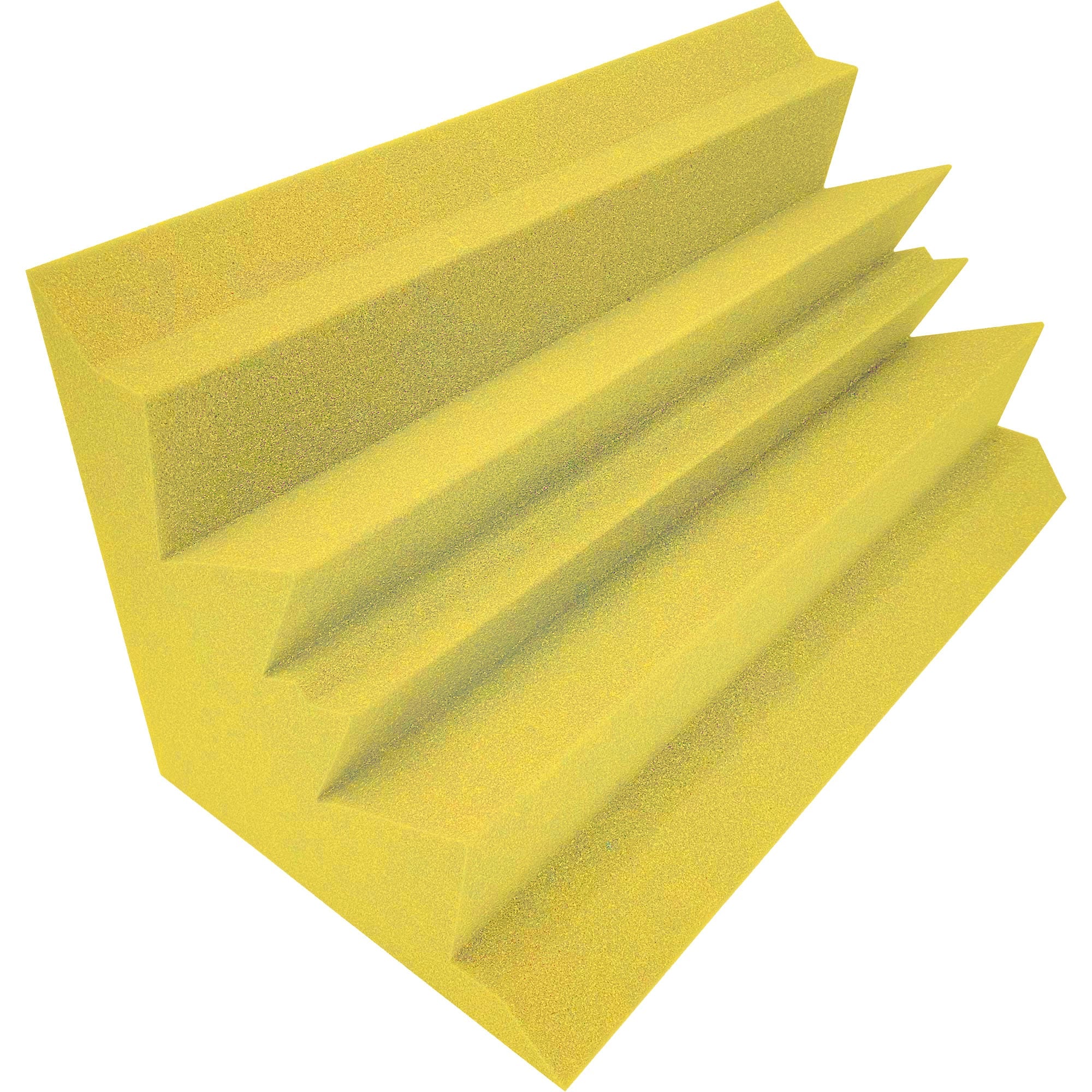 Performance Audio 12" x 12" x 24" Corner Acoustic Foam Bass Trap (Yellow, 4 Pack)