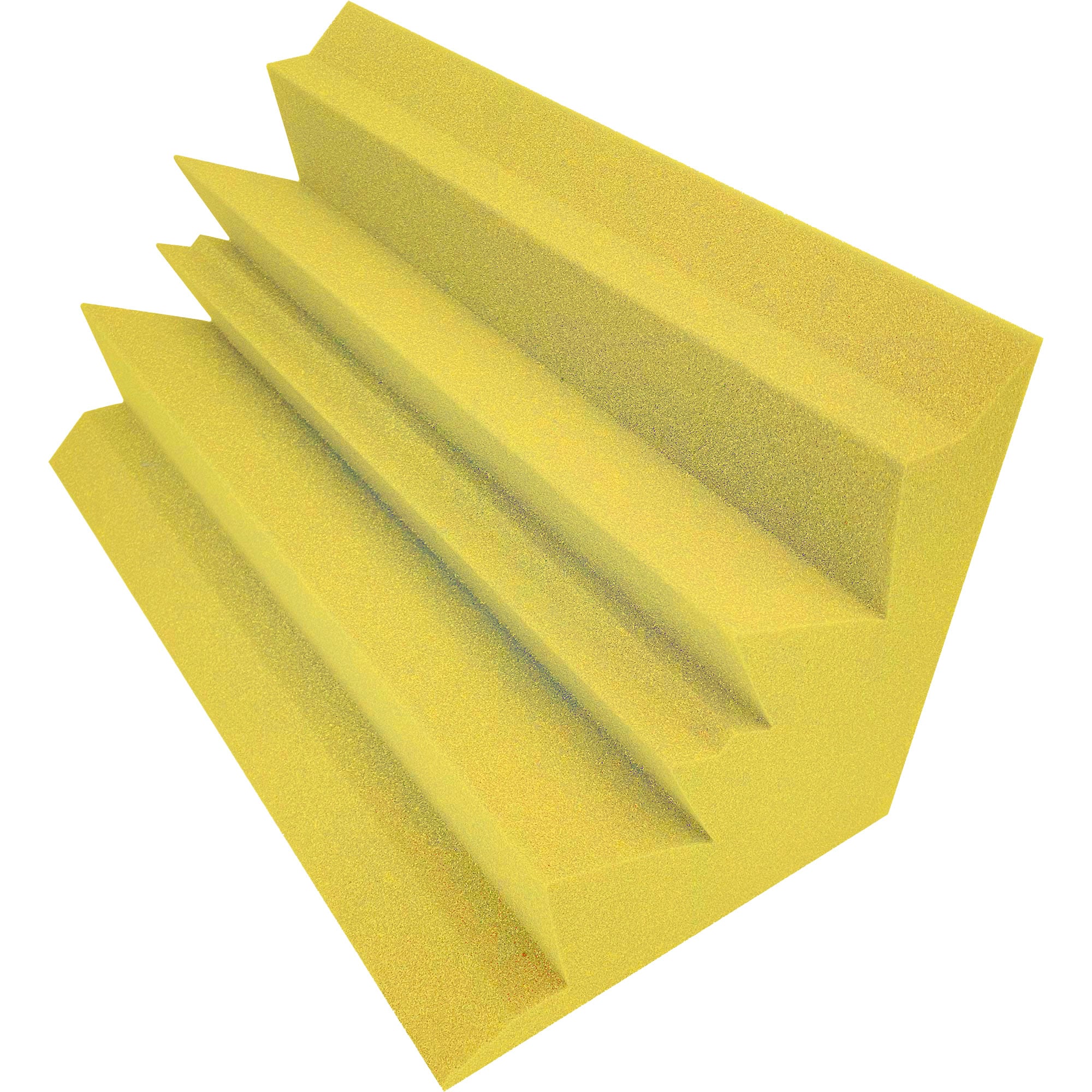 Performance Audio 12" x 12" x 24" Corner Acoustic Foam Bass Trap (Yellow, 4 Pack)