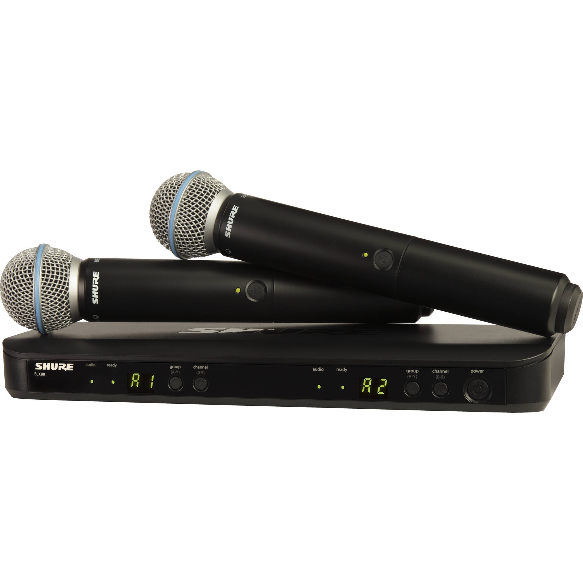 Shure BLX288/B58 Dual-Channel Wireless Handheld Microphone System with Beta 58A (J11: 596-616 MHz)