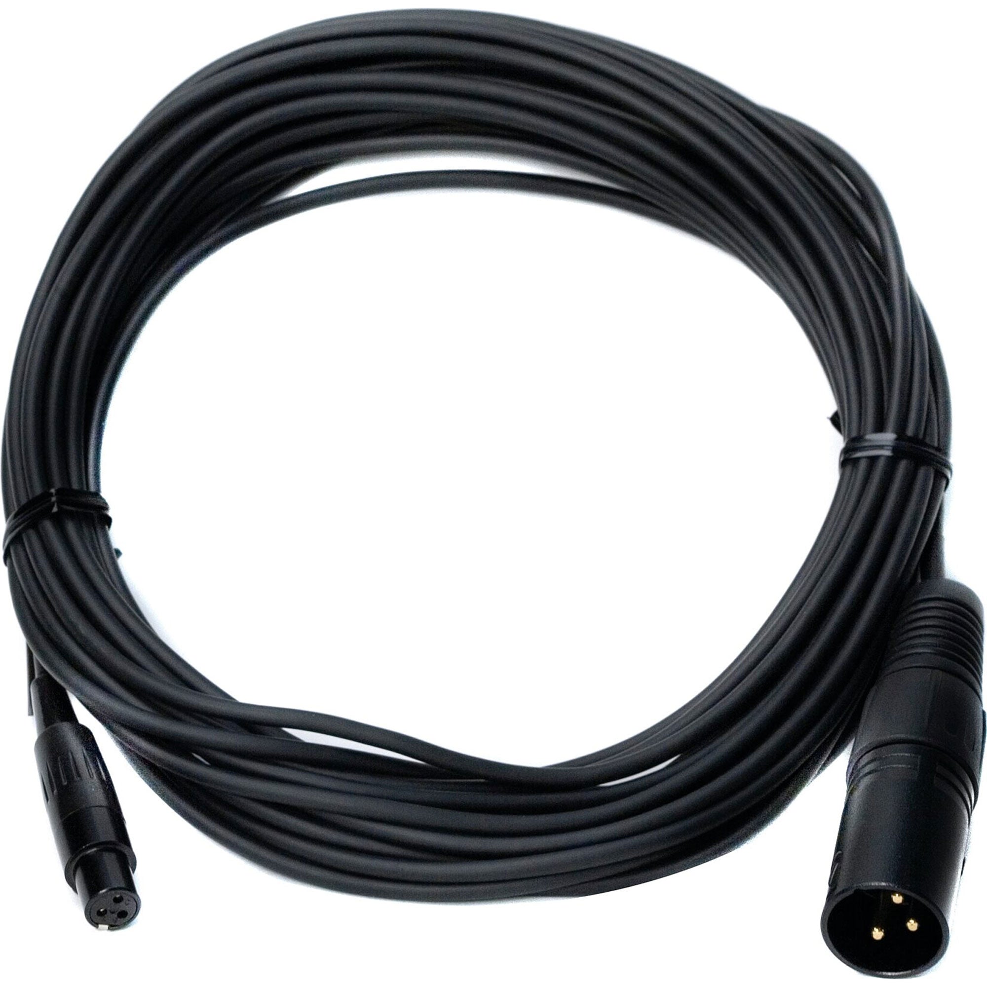 Audix CBLM50 Shielded Microphone Mini XLR-F to XLR-M Cable (50', Black)