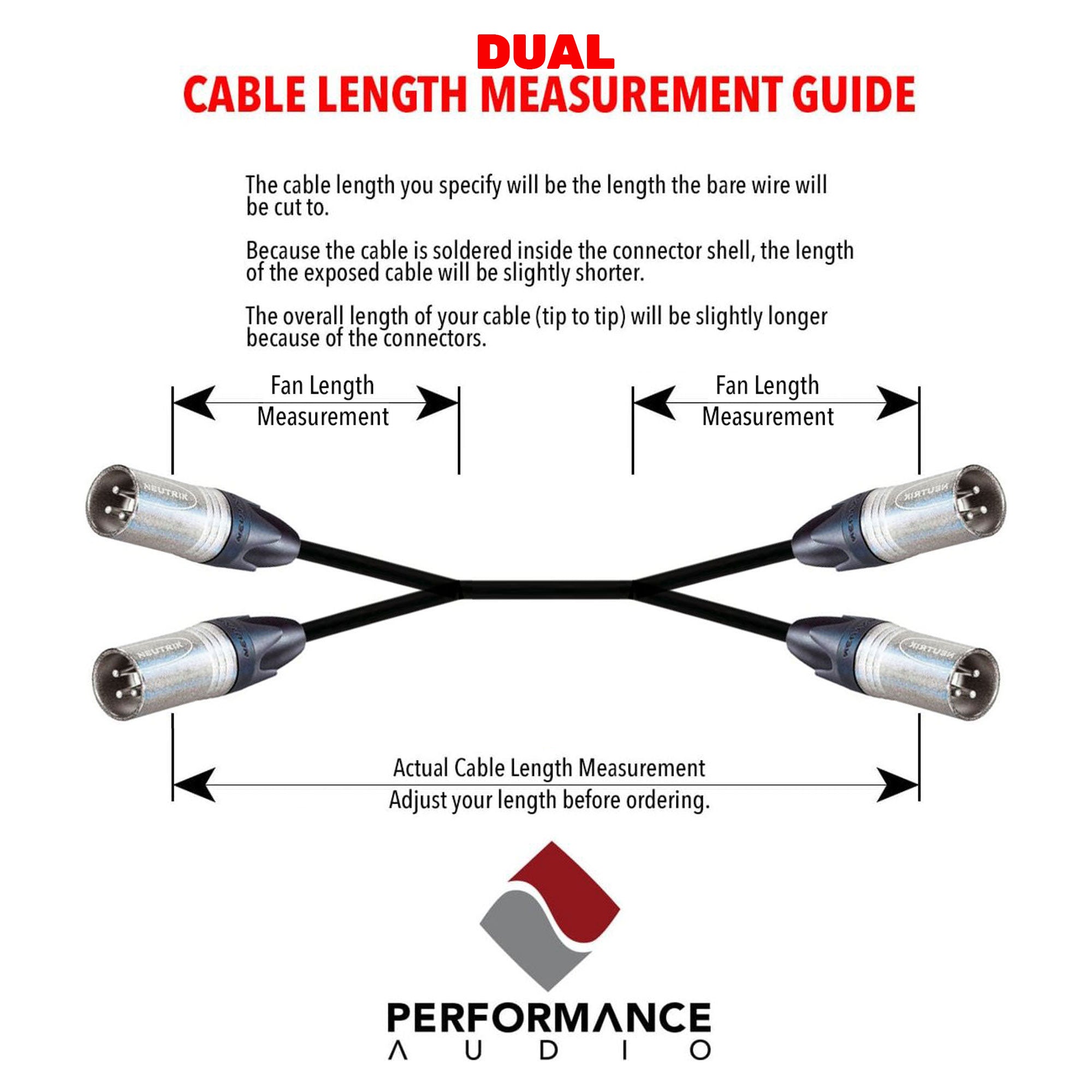 Custom Cables Dual RCA to XLR Analog Audio Cable Made from Mogami W2528 & Premium Connectors