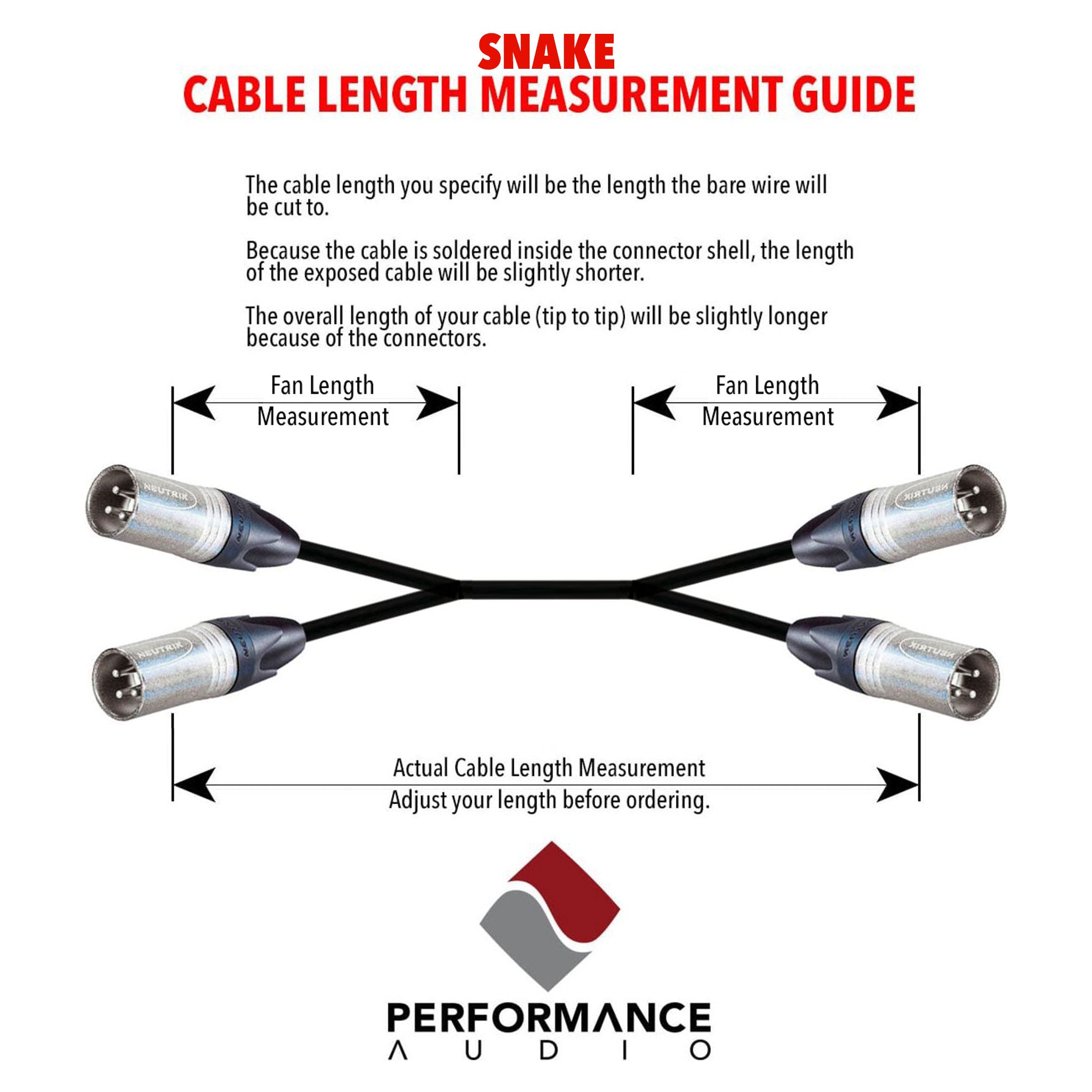 Custom Cables 2-Channel Audio Snake Made from Mogami W2930 & Neutrik Connectors (Config per Side)