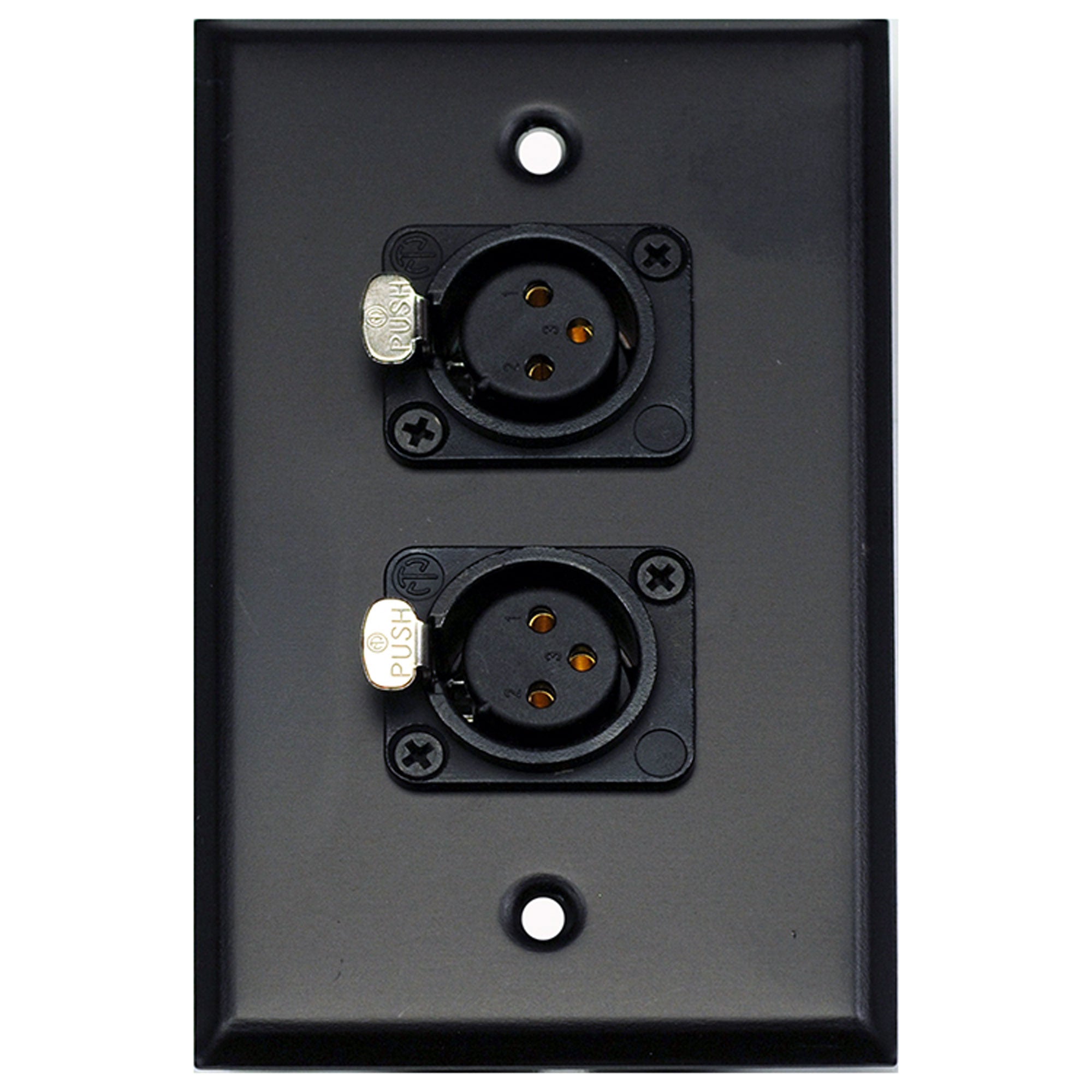 Custom Wall Plates 1-Gang 2-Hole Steel Wall Plate Assembled with Professional Connectors