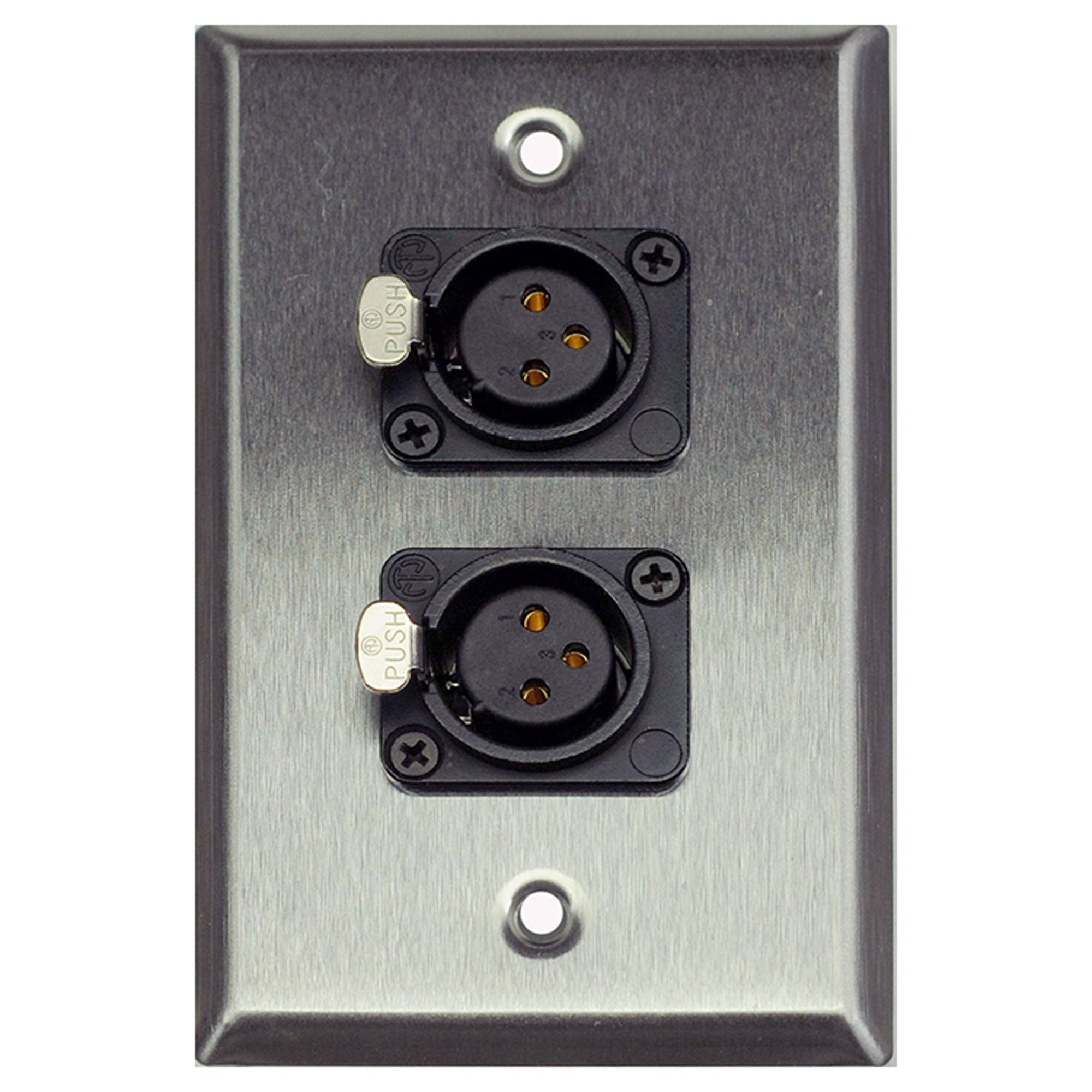 Custom Wall Plates 1-Gang 2-Hole Steel Wall Plate Assembled with Professional Connectors