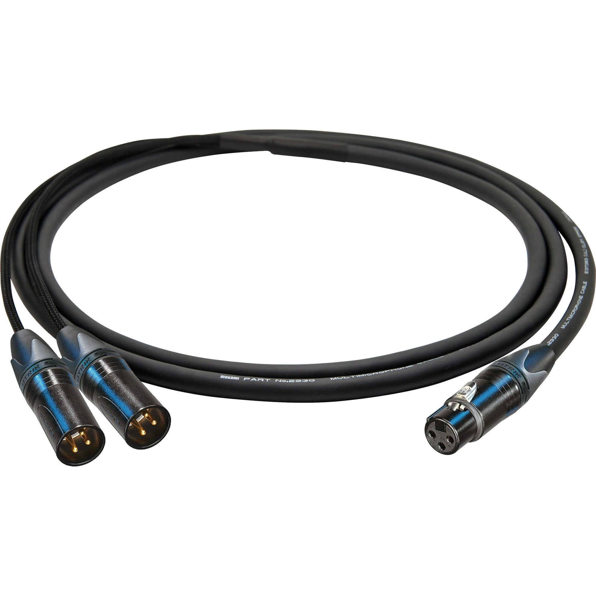 Custom Cables Balanced Y-Cable Splitter/Combiner Made from Mogami W2930 & Neutrik Connectors