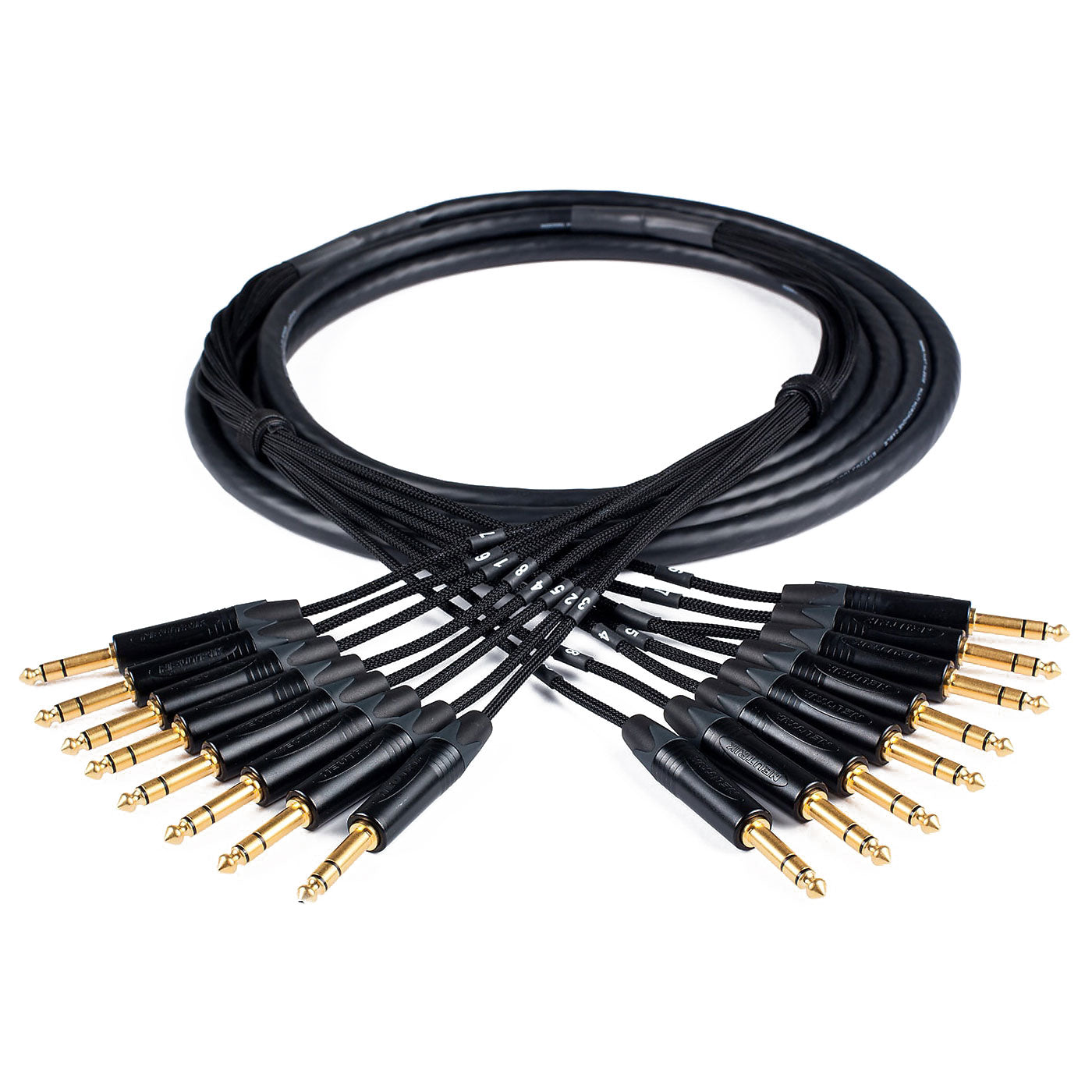 Custom Cables 8-Channel Audio Snake Made from Mogami W2932 & Neutrik Connectors (Config per Channel)