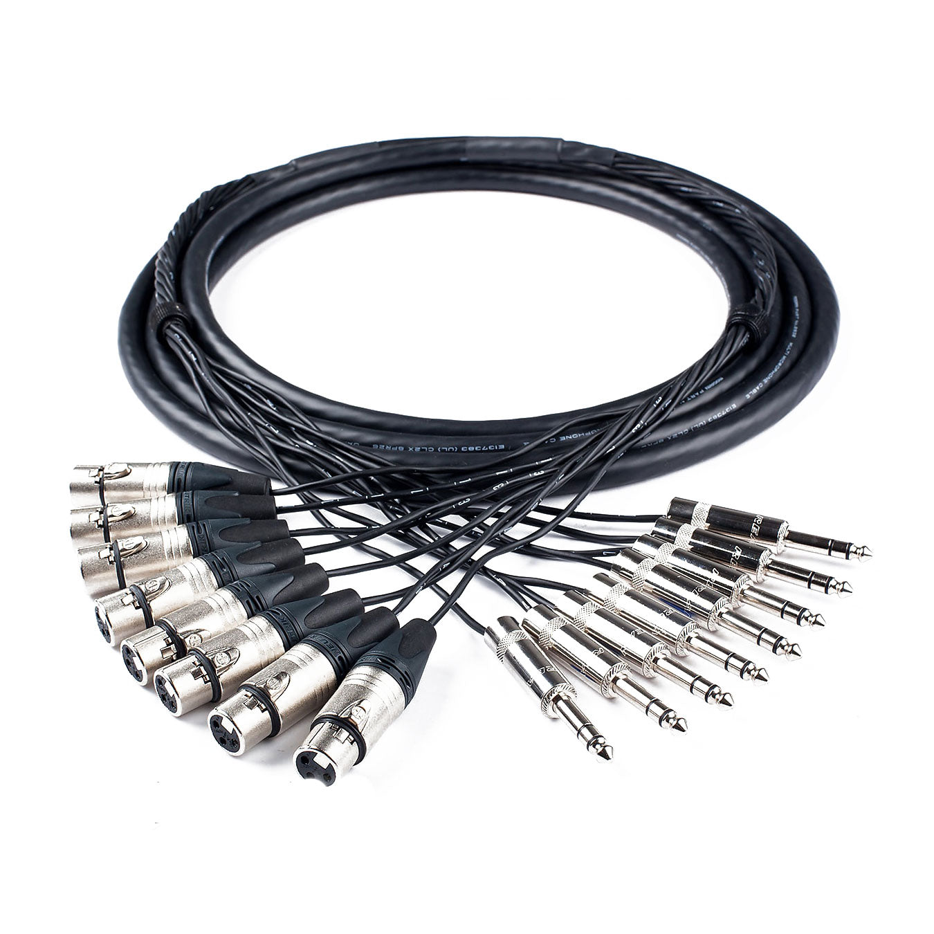 Custom Cables 8-Channel Audio Snake Made from Mogami W2932 & Neutrik Connectors (Config per Channel)