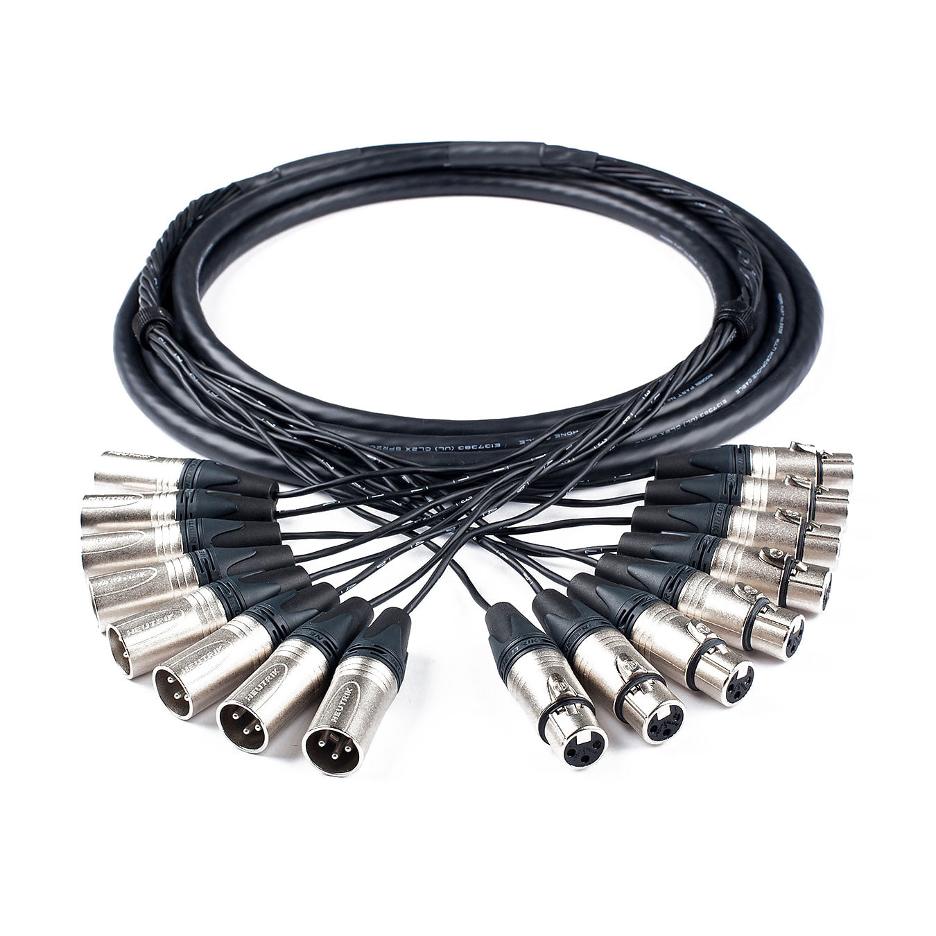 Custom Cables 8-Channel Audio Snake Made from Mogami W2932 & Neutrik Connectors (Config per Channel)