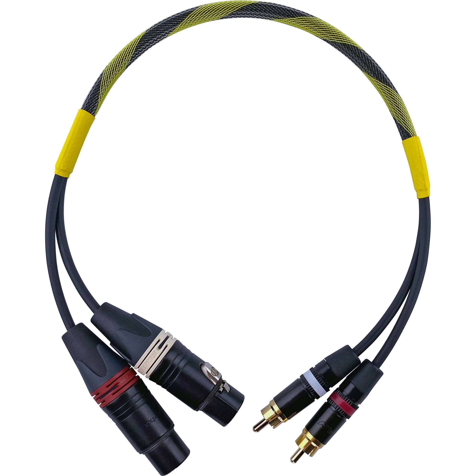 Custom Cables Dual RCA to XLR Analog Audio Cable Made from Mogami W2528 & Premium Connectors