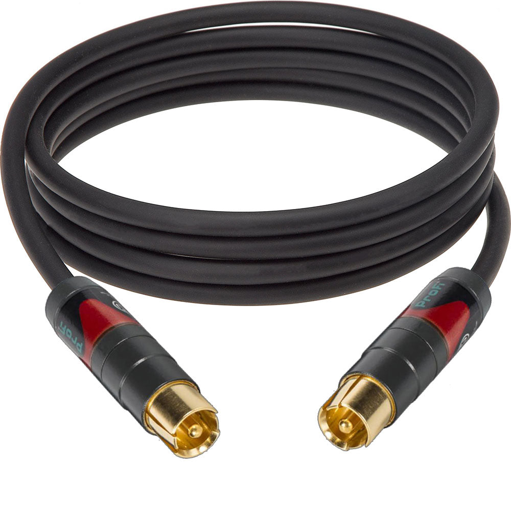 Custom Cables Single RCA-RCA Analog Audio Cable Made from Mogami W2314 & Premium Connectors