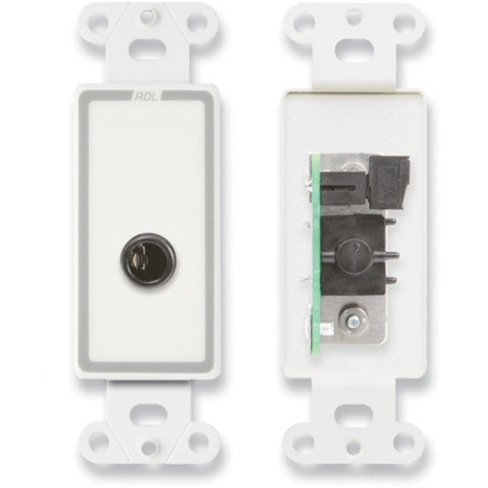 RDL D-1/4F Female 1/4" Phone Jack on Decora Plate (White)