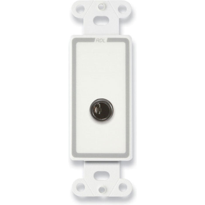 RDL D-1/4F Female 1/4" Phone Jack on Decora Plate (White)