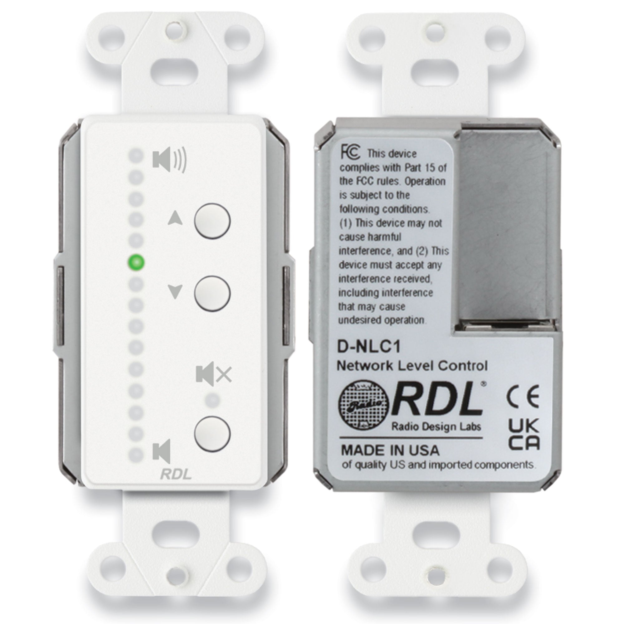 RDL D-NLC1 Network Remote Control with LEDS - Dante (White)