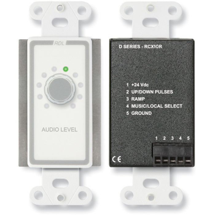 RDL D-RCX10R Remote Volume Control for RCX-5C on Decora Plate (White)