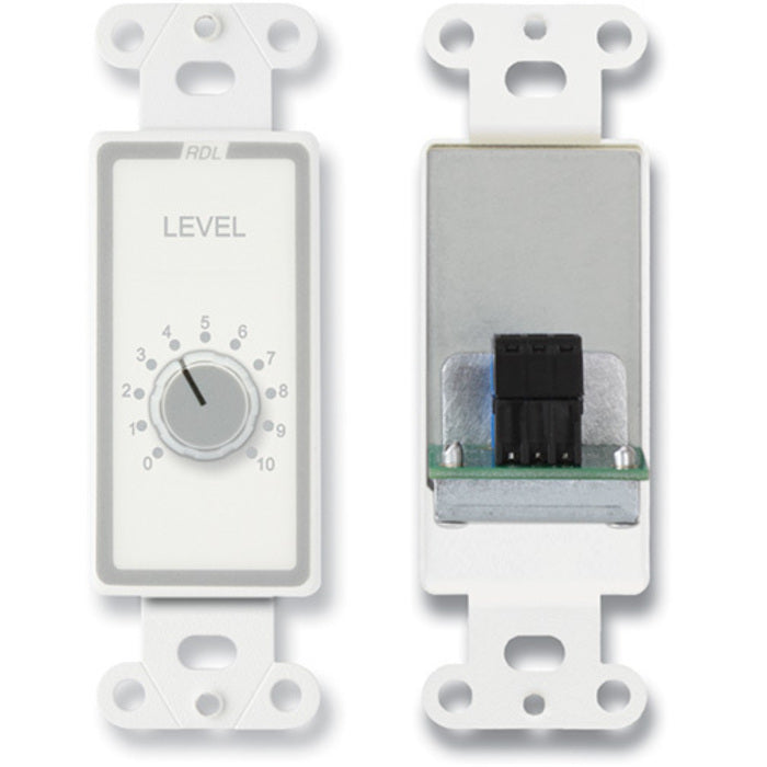 RDL D-RLC10K Remote Level Control 0 to 10 kOhm on Decora Plate (White)