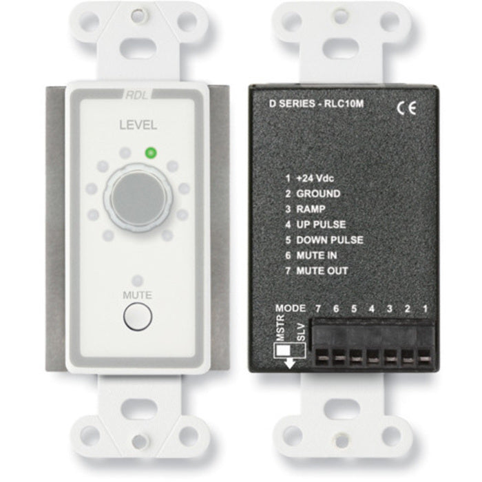 RDL D-RLC10M Remote Level Control with Muting on Decora Plate (White)